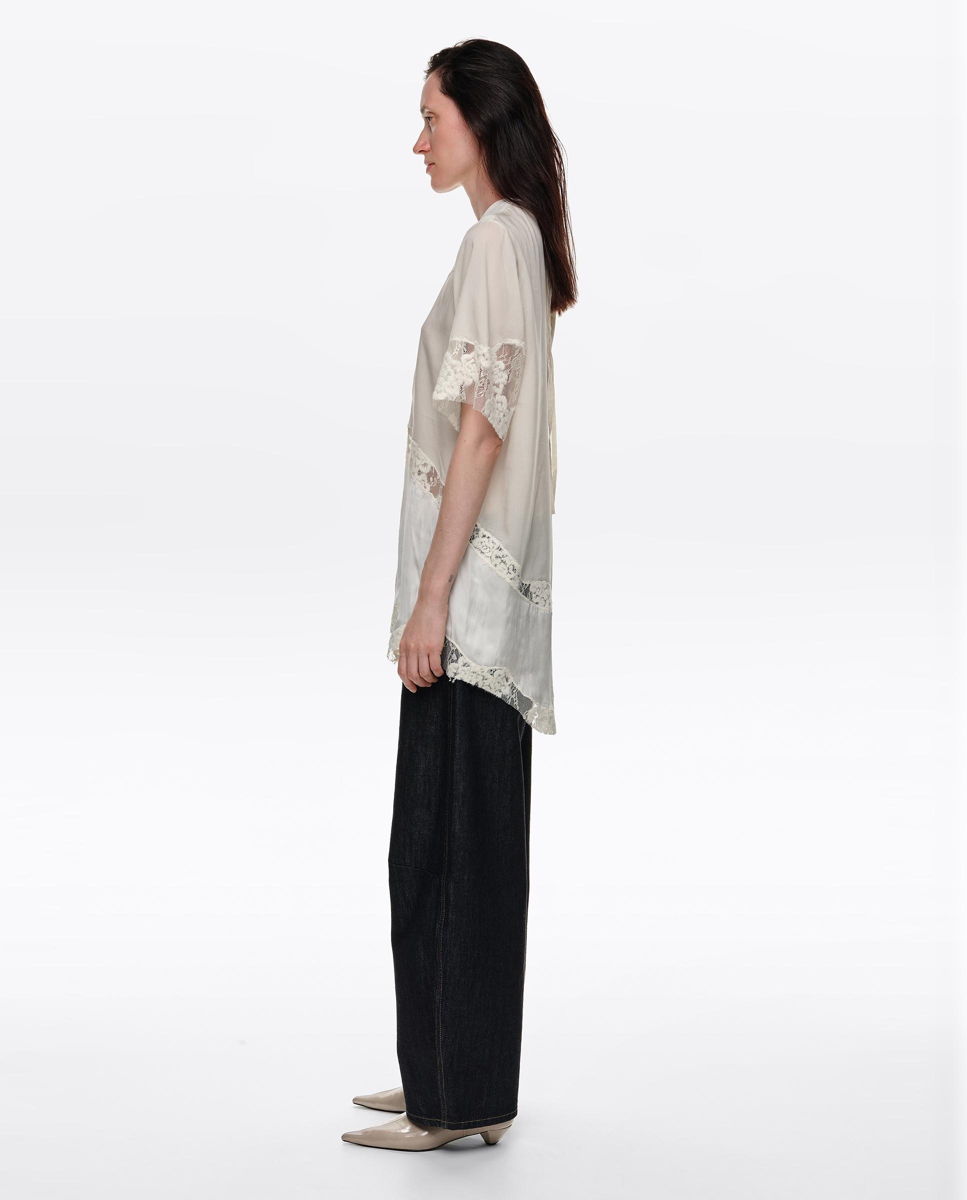 Camiseta de mujer patchwork encajes - Bimba y Lola - Marfil Marfil-3