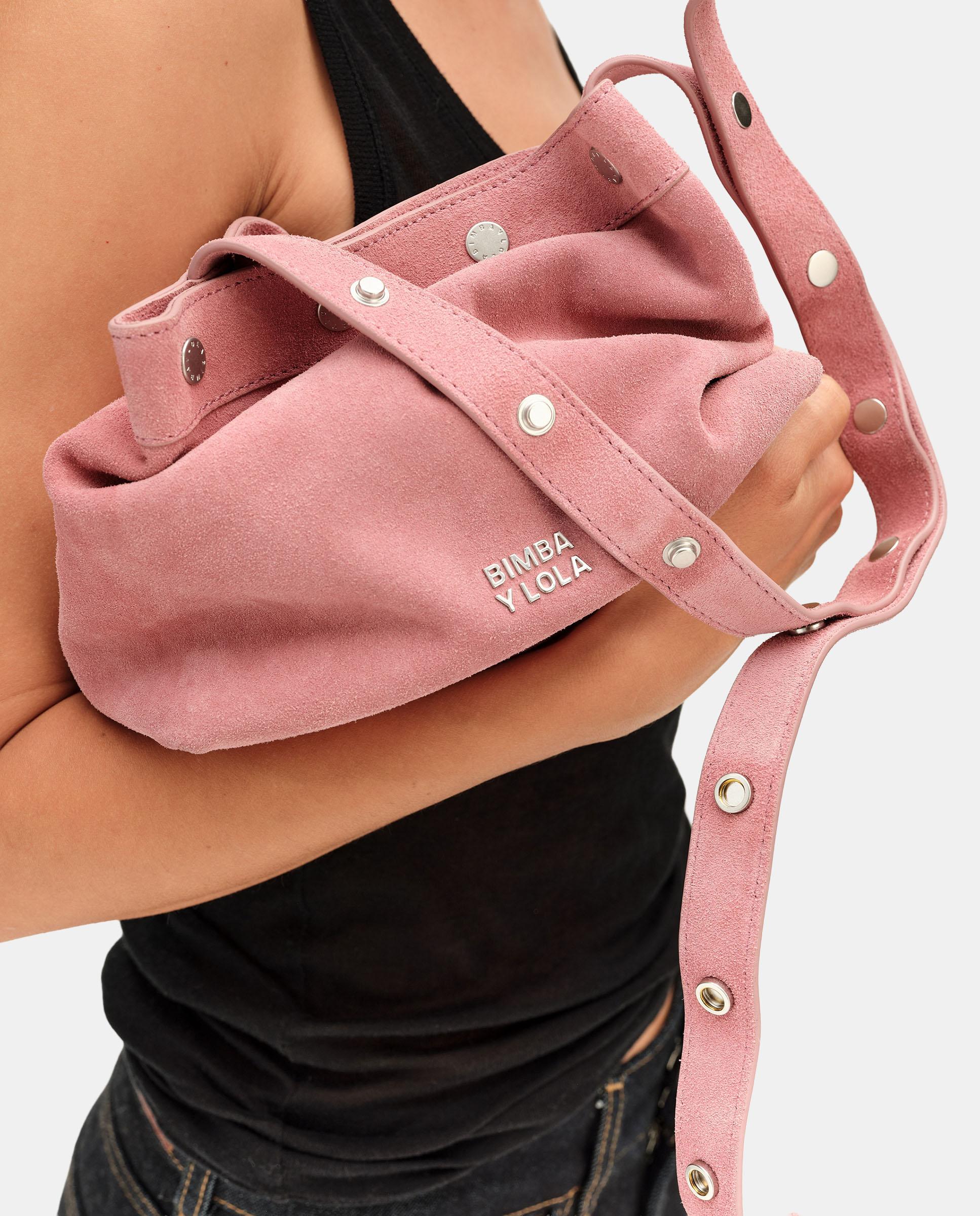 Imagen 2 de Bolso de hombro de mujer snaps mediano serraje - Bimba y Lola - Rosa Rosa