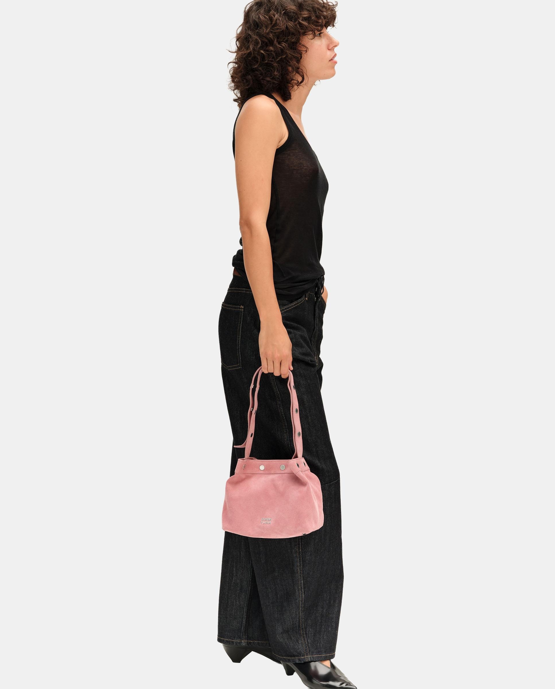 Imagen 4 de Bolso de hombro de mujer snaps mediano serraje - Bimba y Lola - Rosa Rosa