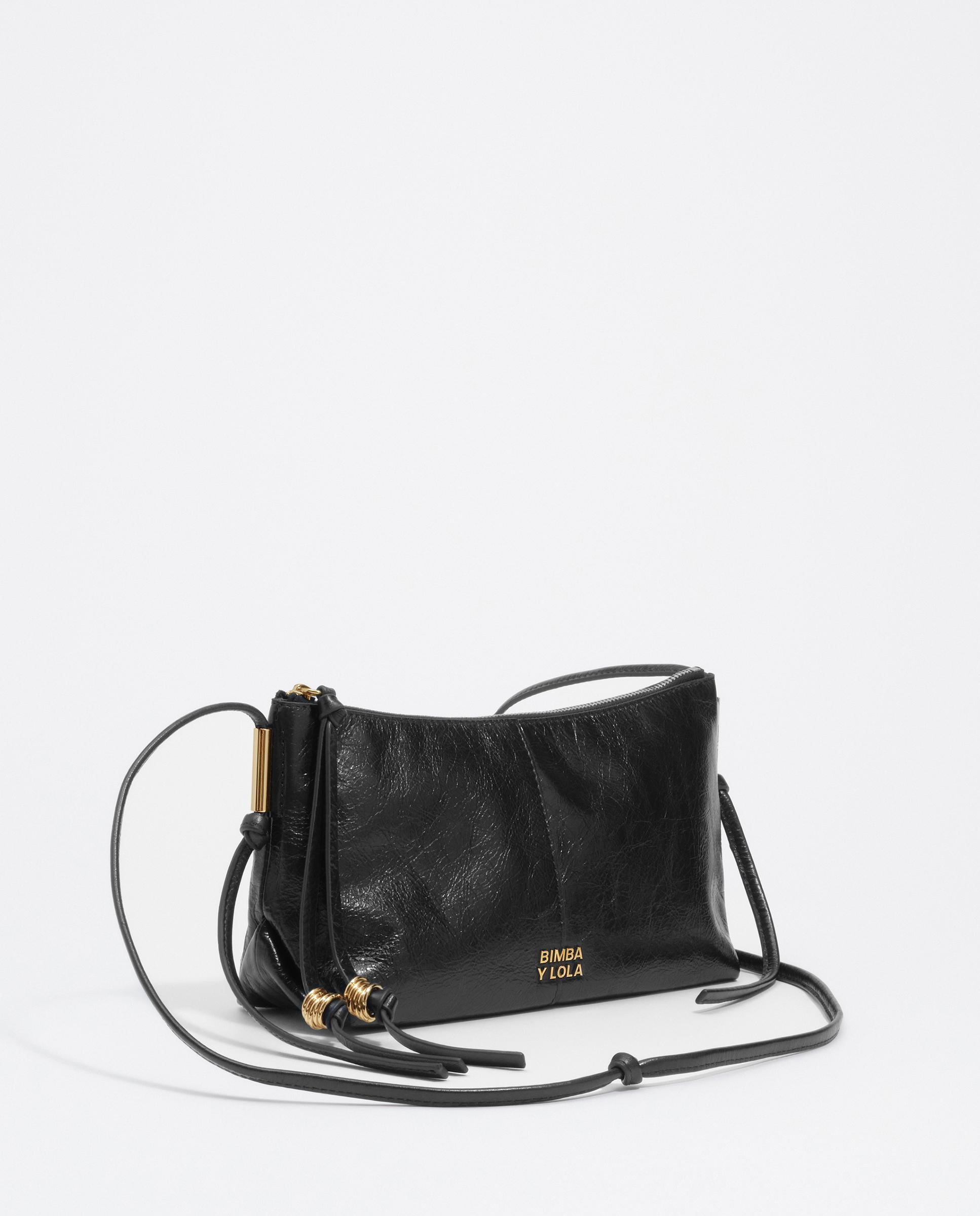 Bandolera de mujer pequeño piel - Bimba y Lola - Negro Negro-4