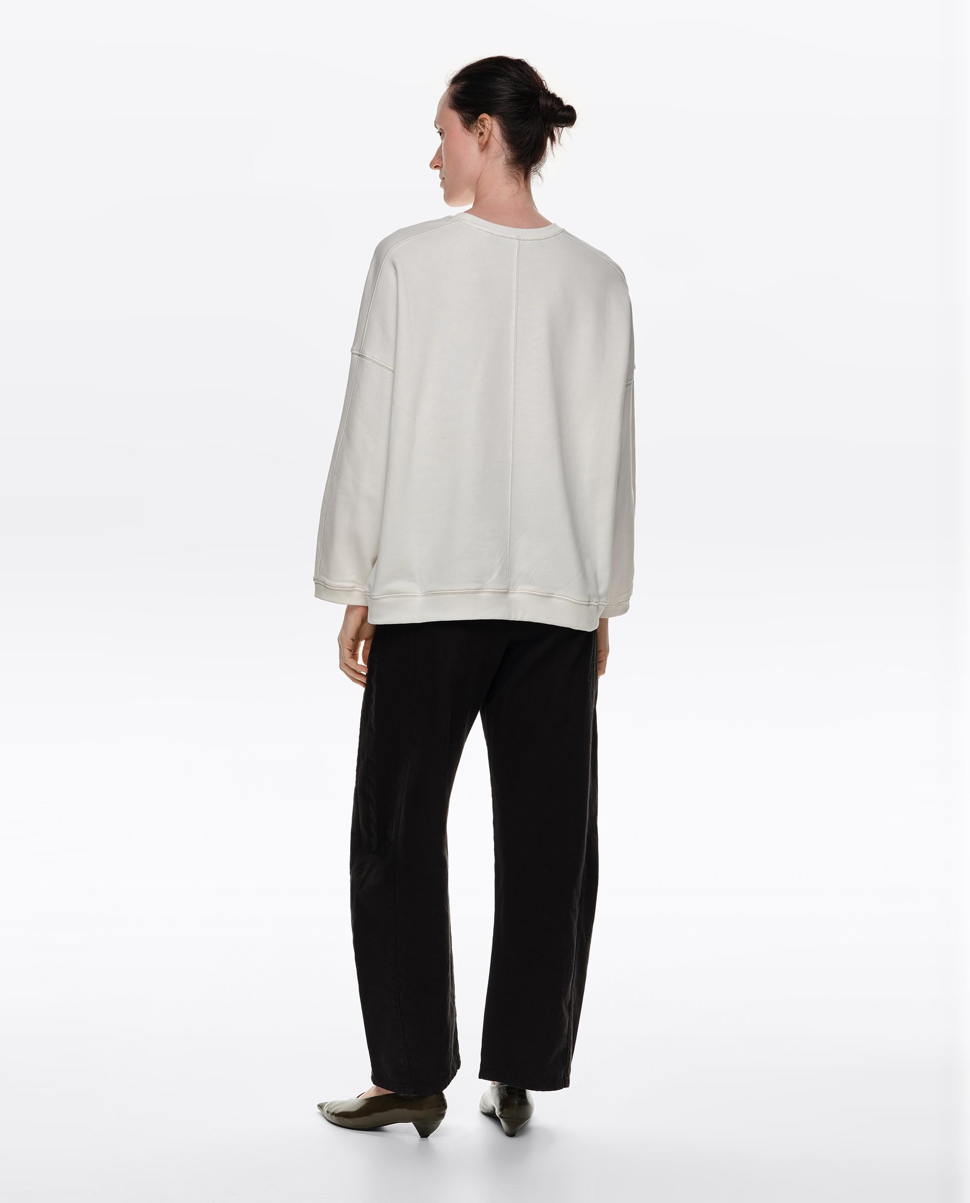 Sudadera de mujer recta pespunteada - Bimba y Lola - Marfil Marfil-4