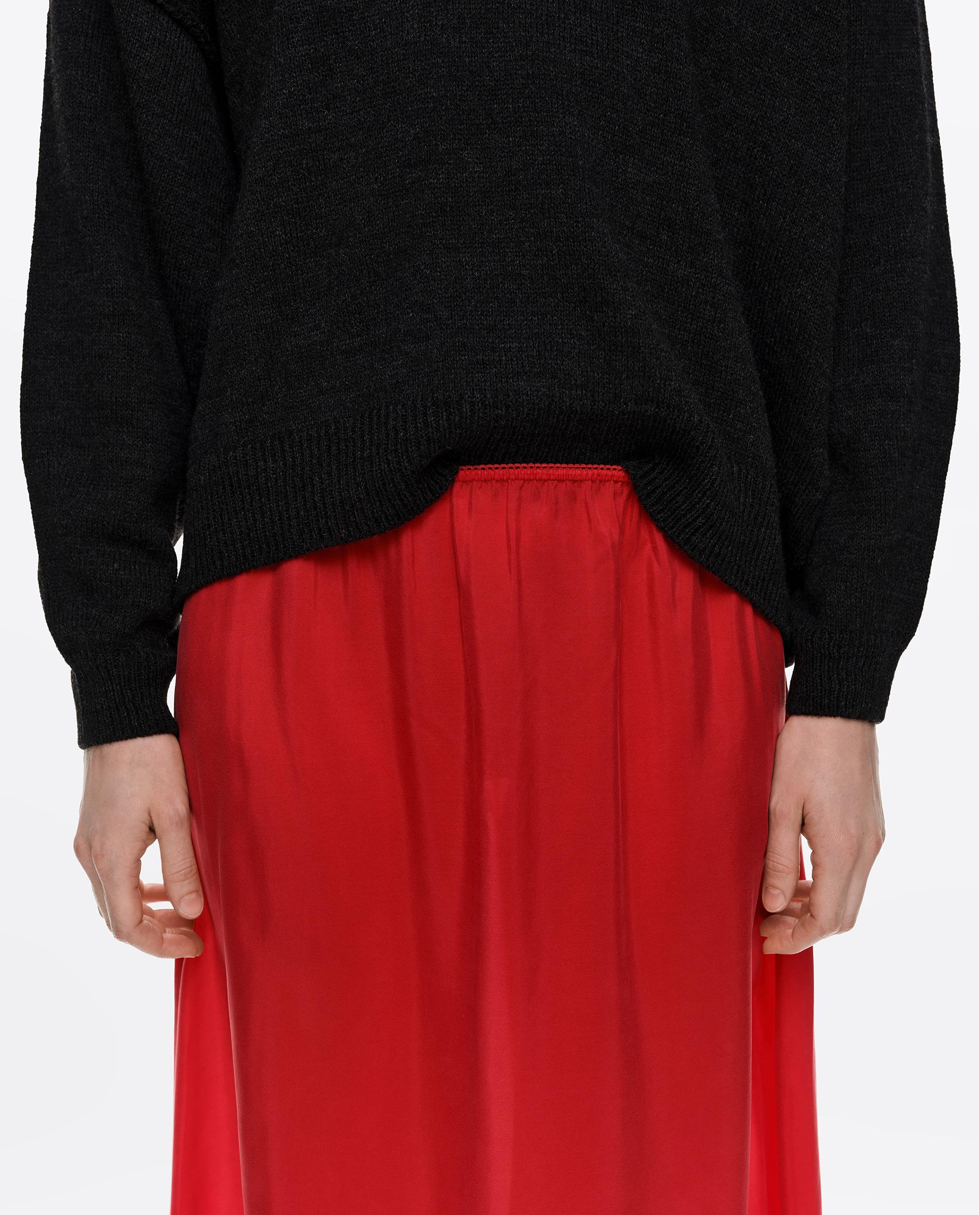 Falda seda lavada midi - Bimba y Lola - Rojo Rojo-2