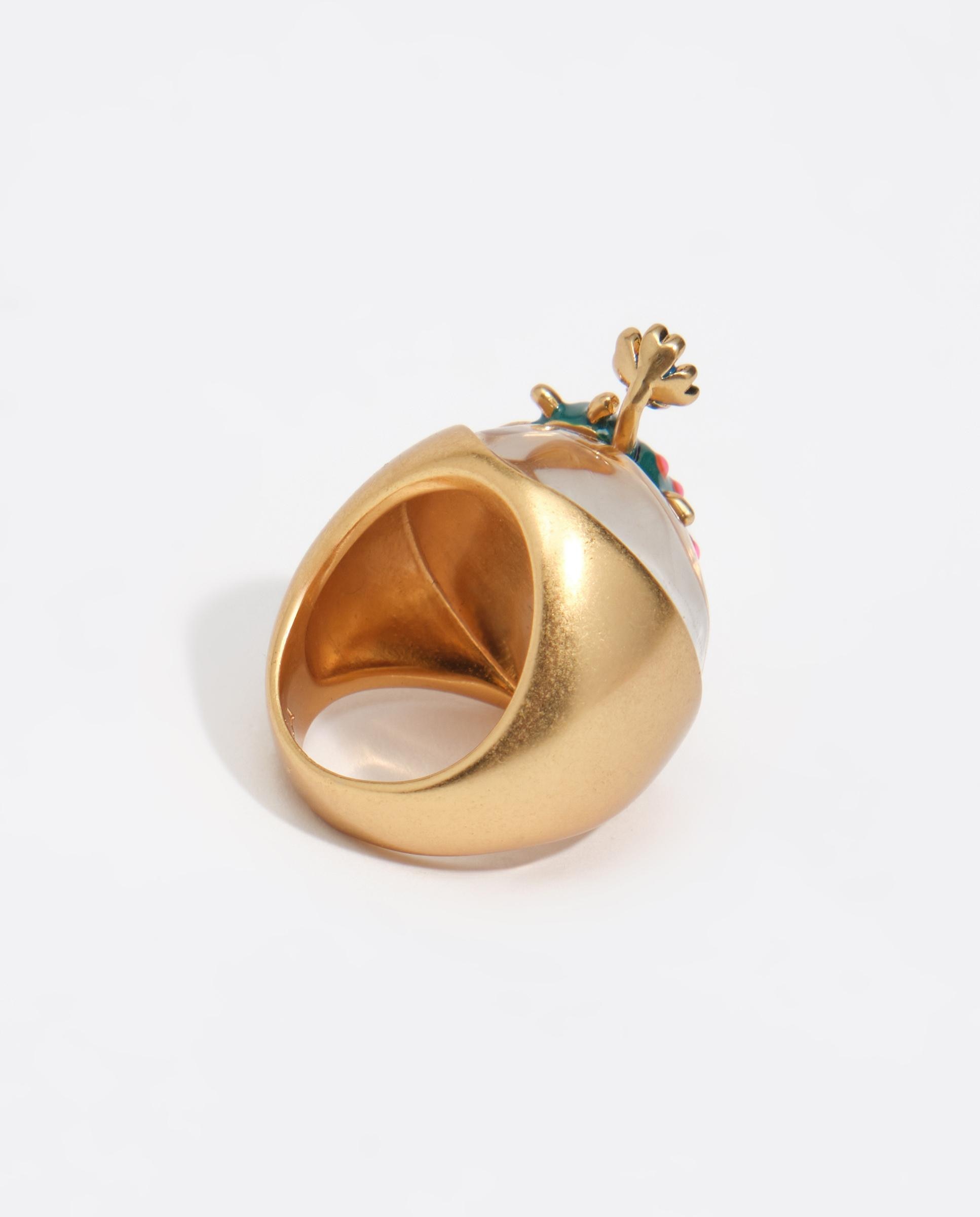 Anillo escarabajo esmaltado - Bimba y Lola - Dorado Dorado-4