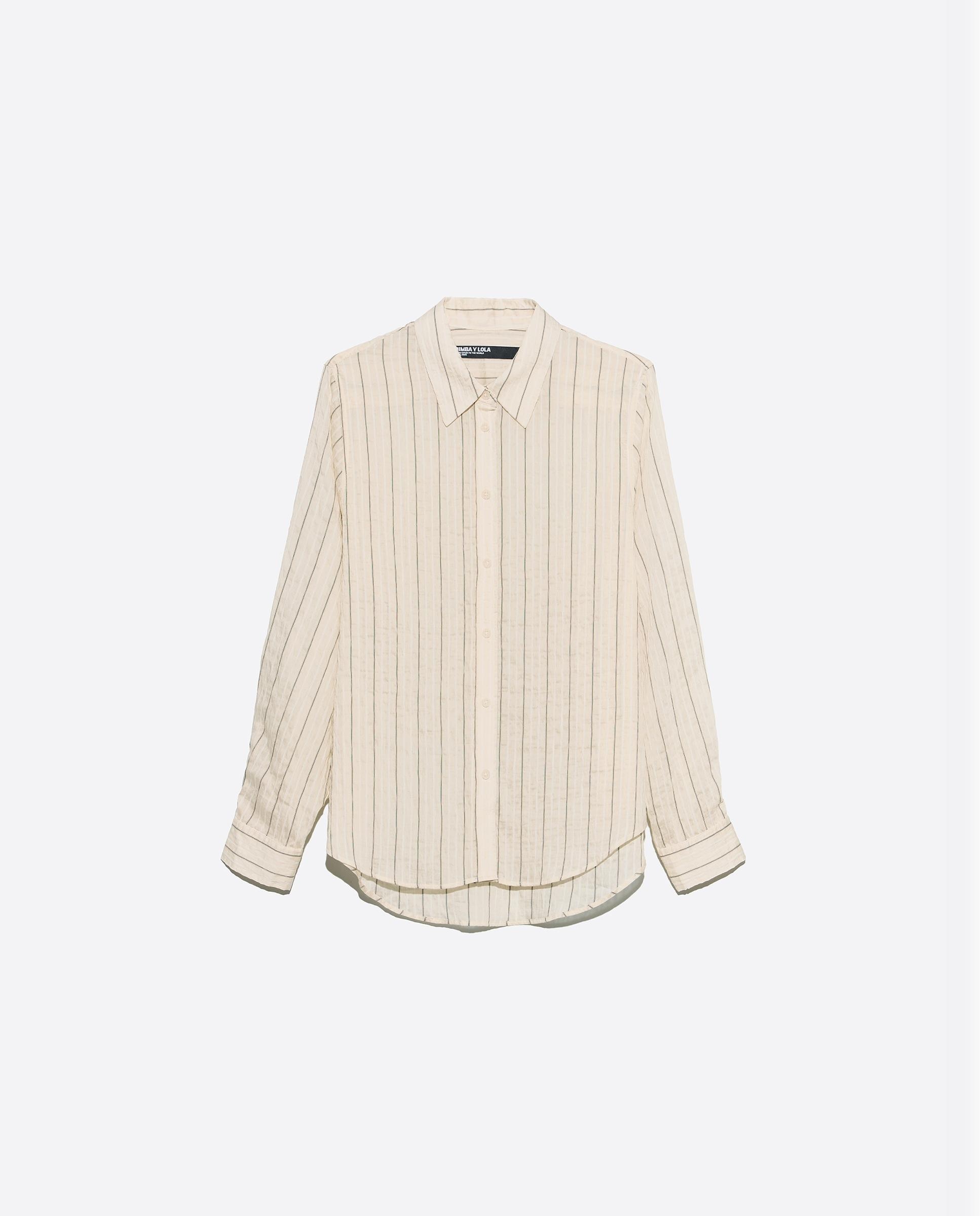 Camisa de mujer femenina recta - Bimba y Lola - Natural Natural-6