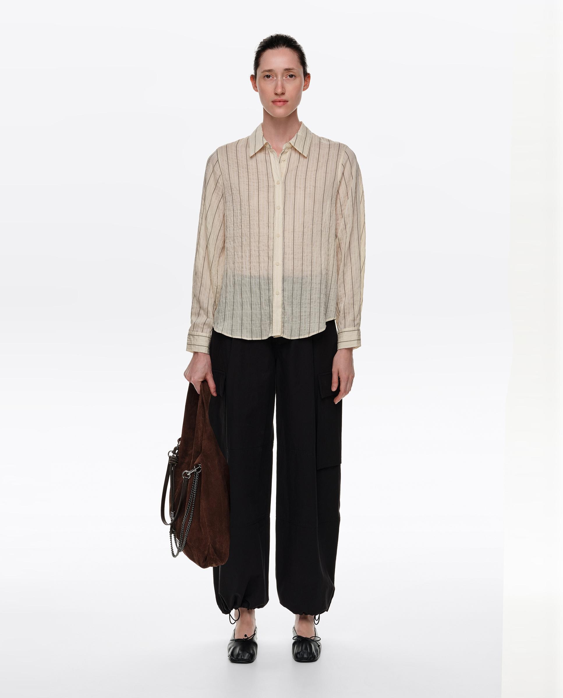 Camisa de mujer femenina recta - Bimba y Lola - Natural Natural-5