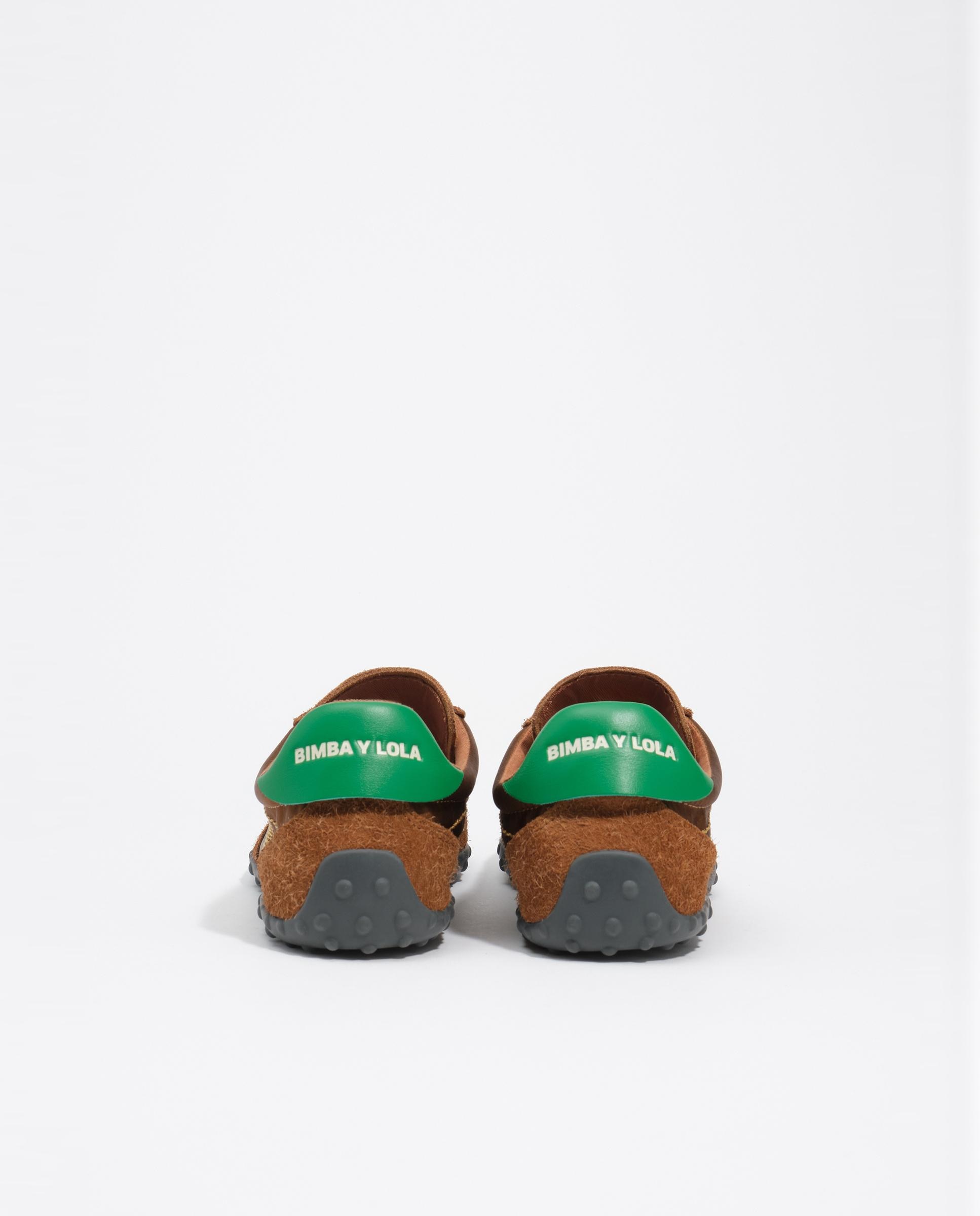 Zapatillas retro de mujer 13 22 en serraje y tejido - Bimba y Lola - Cuero Cuero-2