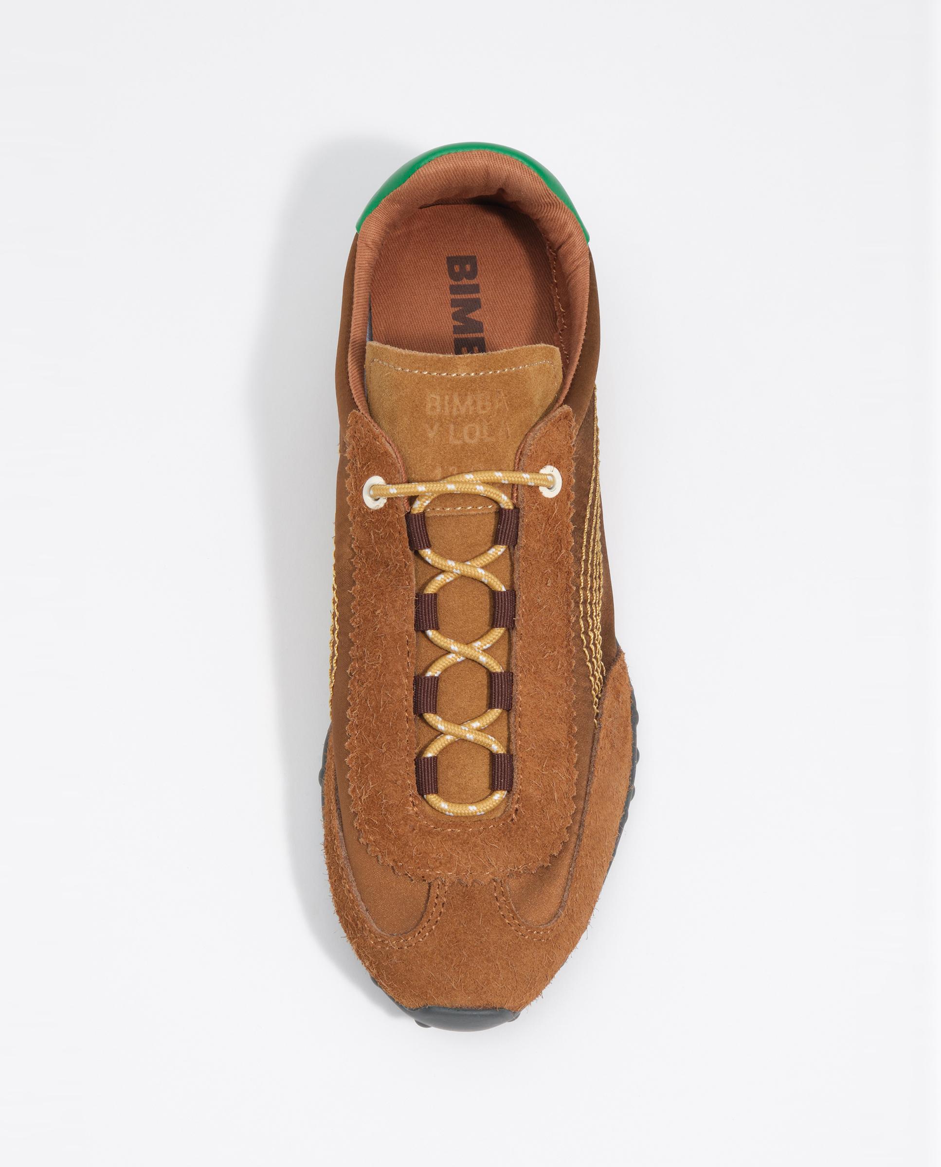 Zapatillas retro de mujer 13 22 en serraje y tejido - Bimba y Lola - Cuero Cuero-4