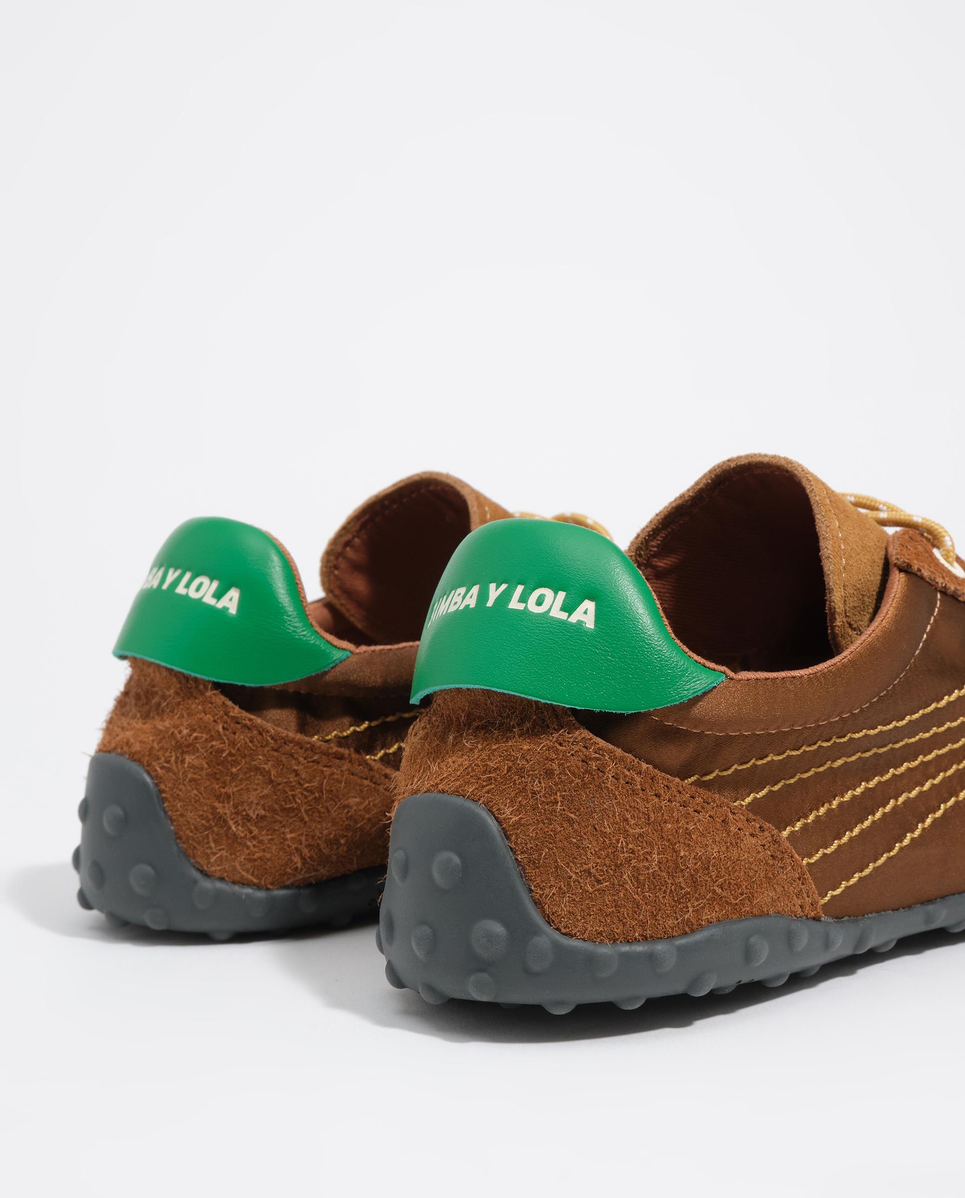 Zapatillas retro de mujer 13 22 en serraje y tejido - Bimba y Lola - Cuero Cuero-6