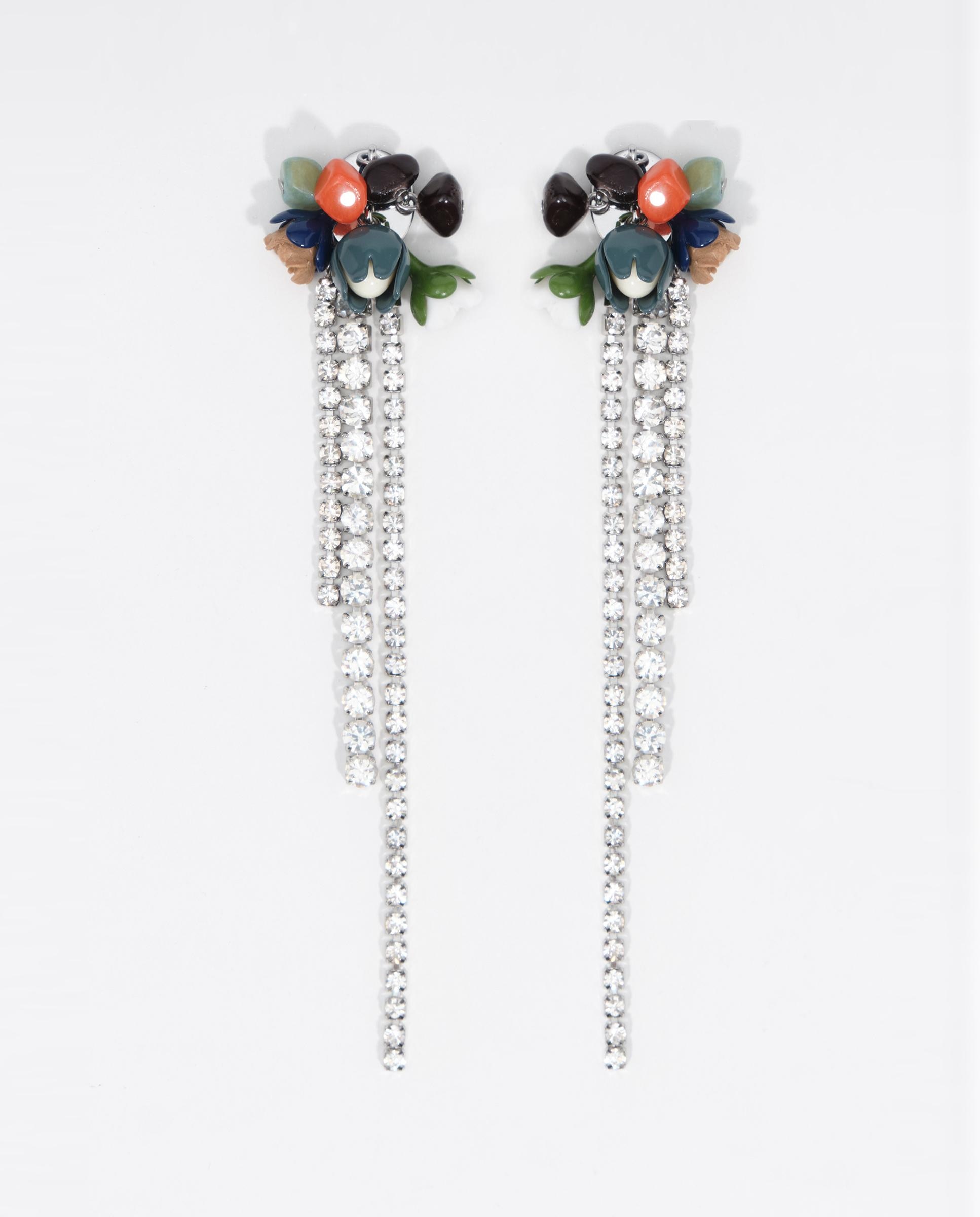 Pendientes tulipanes y piedras con cristales - Bimba y Lola - Dorado Dorado-1