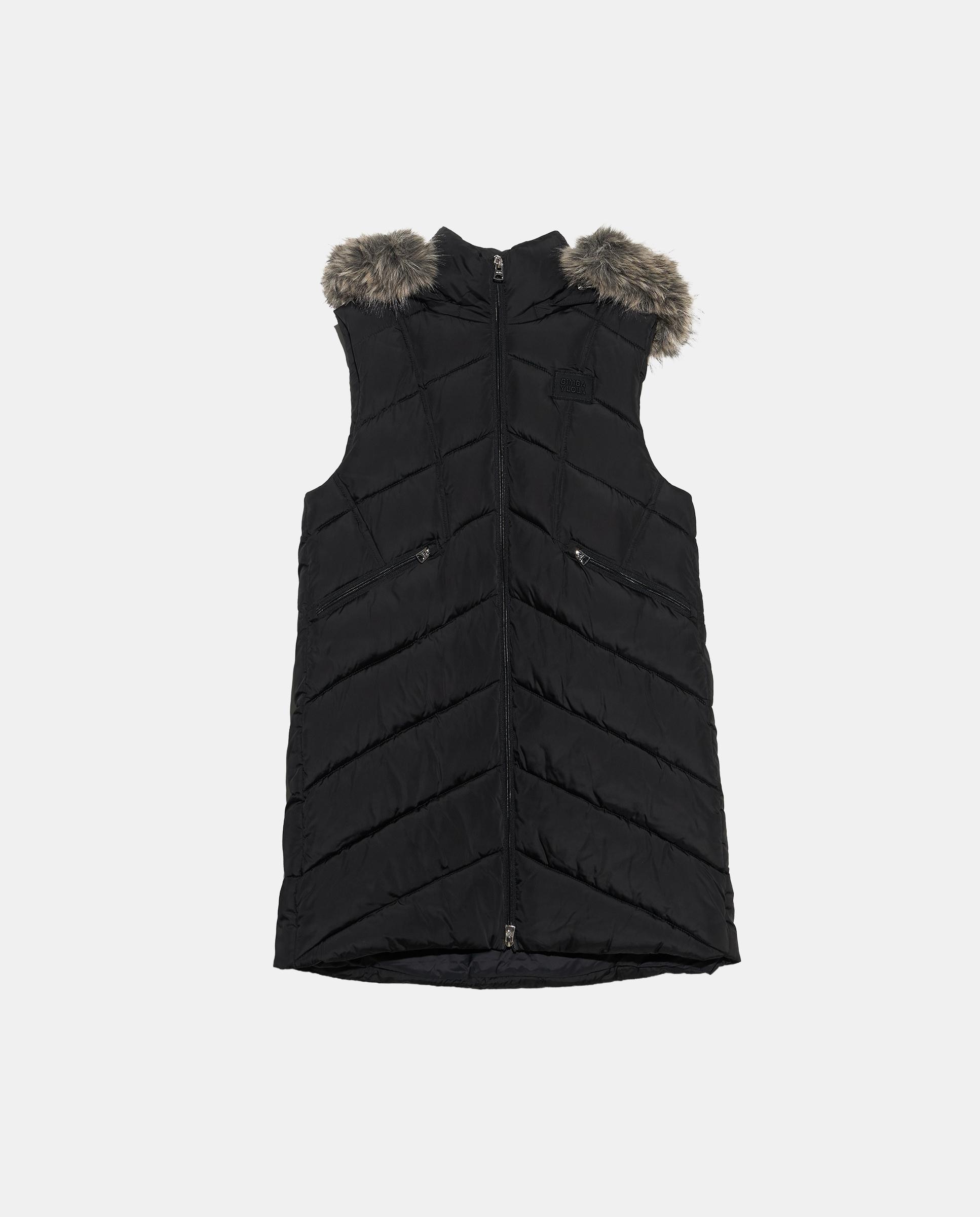 Chaleco de mujer con capucha extraíble - Bimba y Lola - Antracita Antracita-5