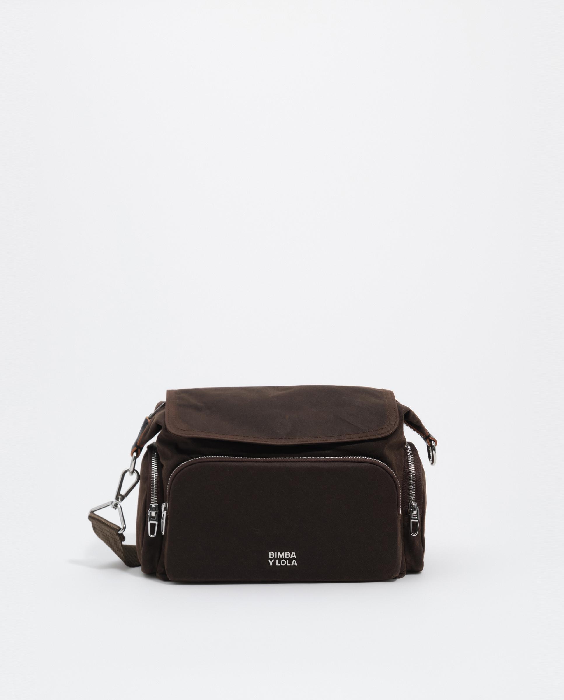Bolso pocket solapa grande encerado - Bimba y Lola - Marrón Marrón-1
