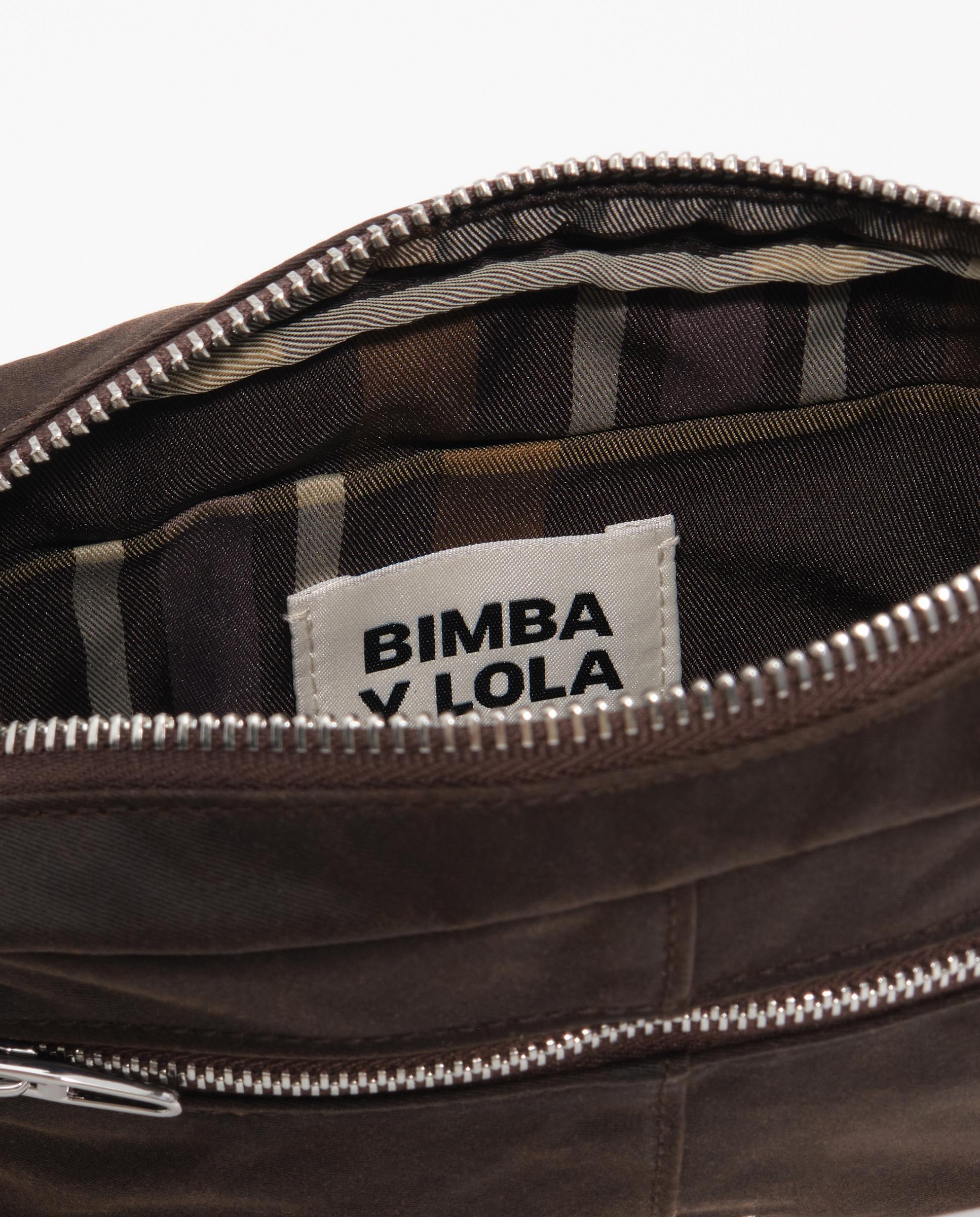 Bandolera de mujer pequeña de mujer con cierre cremallera - Bimba y Lola - Marrón Marrón-4