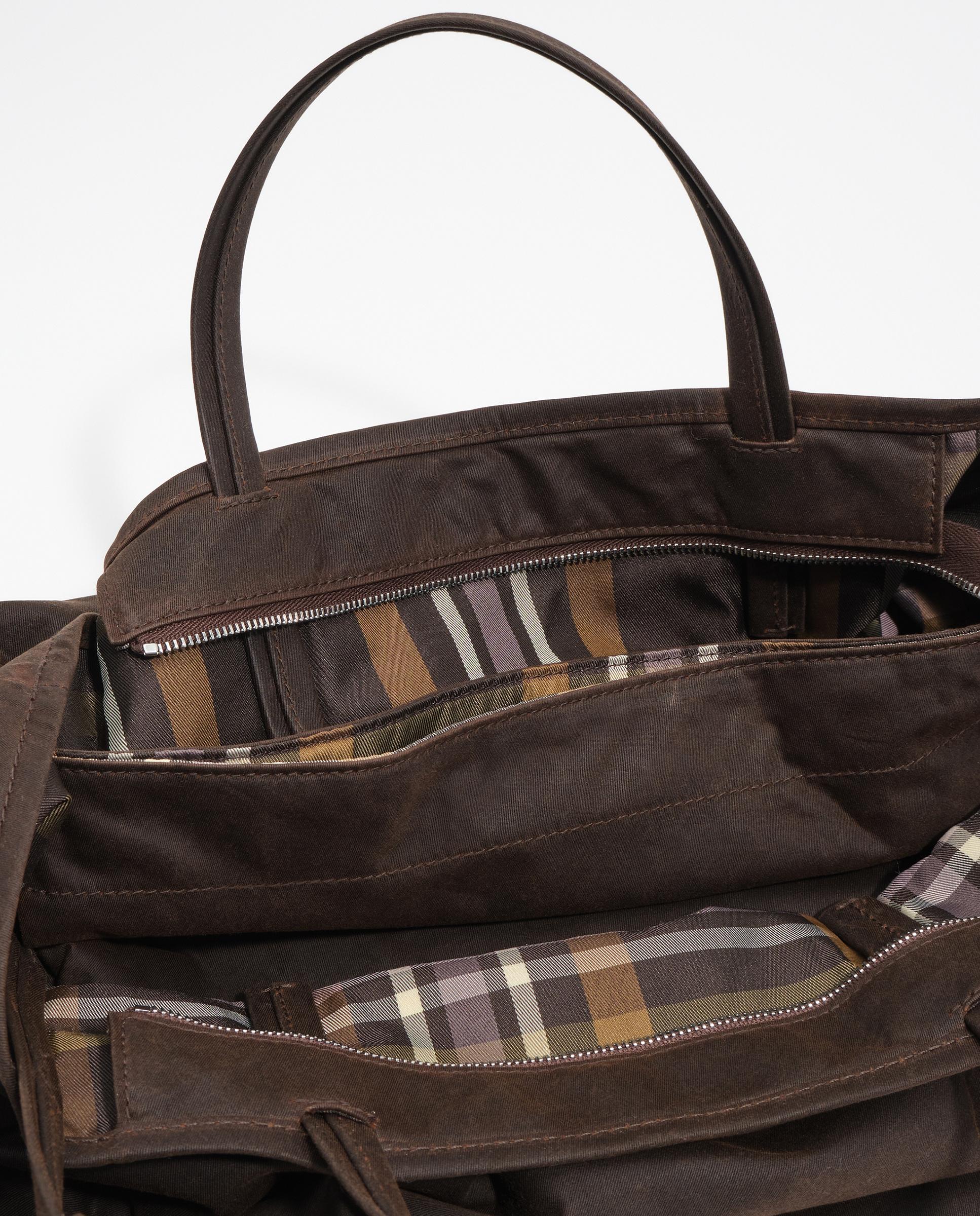 Bolso shopper grande encerado con cierre cremallera - Bimba y Lola - Marrón Marrón-4