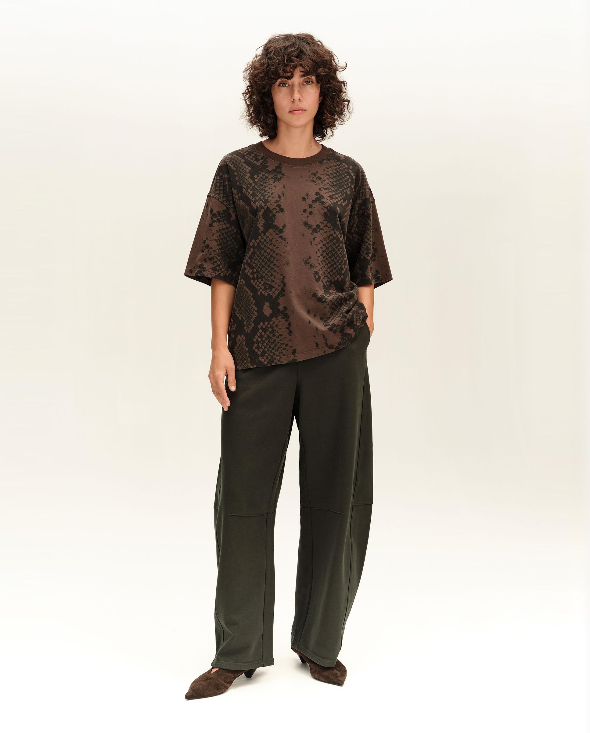 Imagen 1 de Camiseta de mujer recta snake Marrón