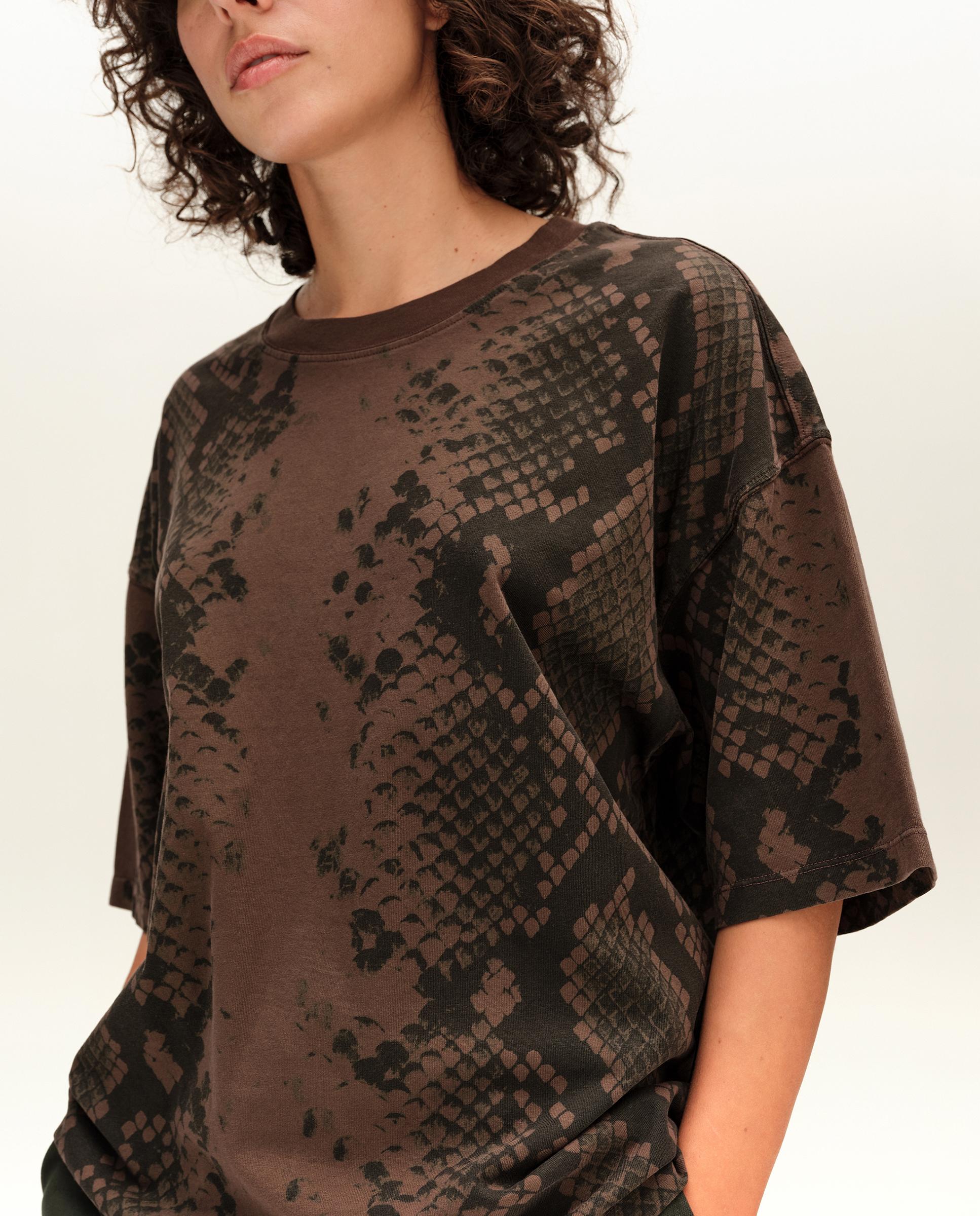 Imagen 2 de Camiseta de mujer recta snake - Bimba y Lola - Marrón Marrón