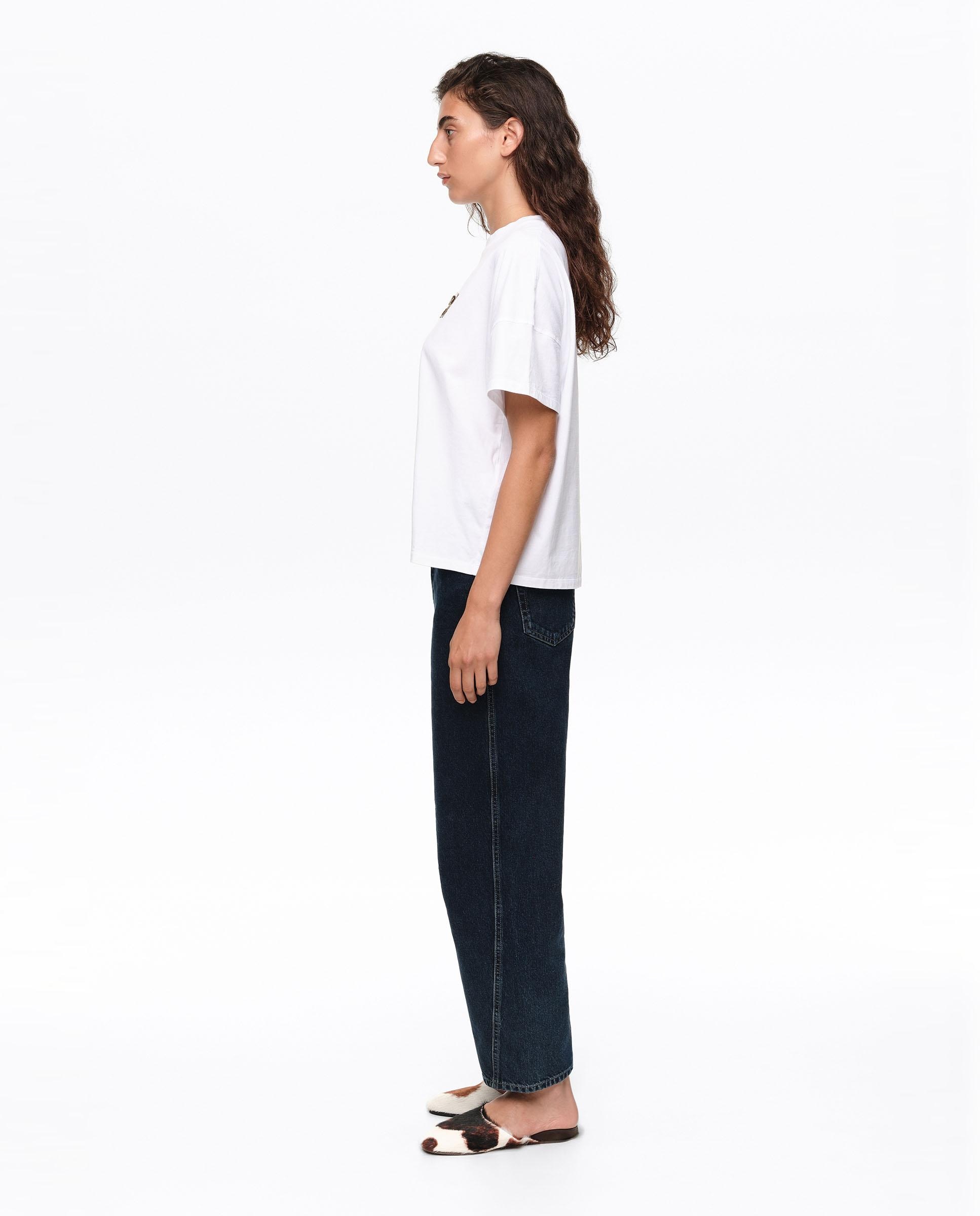 Camiseta de mujer boxy algodón - Bimba y Lola - Blanco Blanco-3