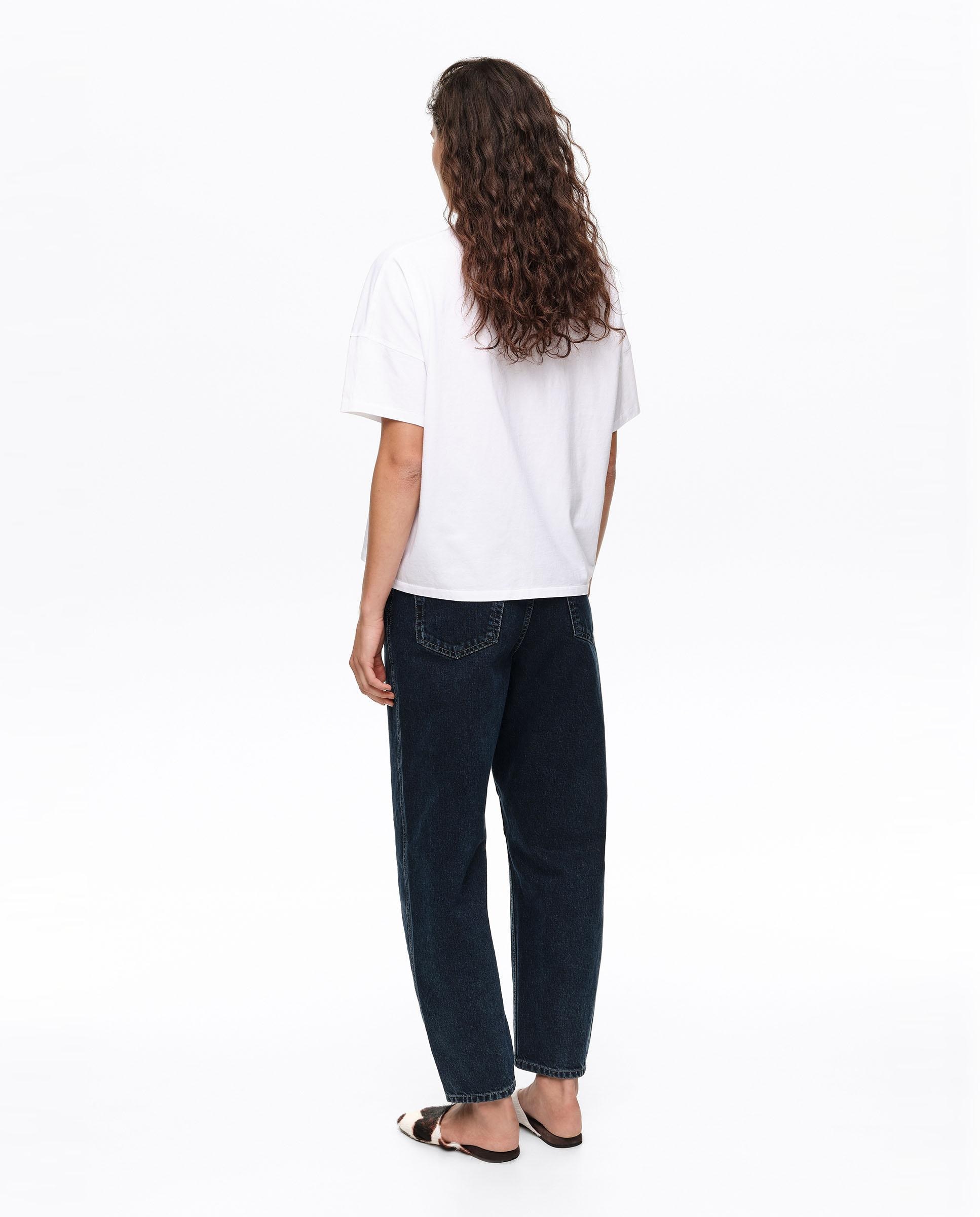 Camiseta de mujer boxy algodón - Bimba y Lola - Blanco Blanco-4