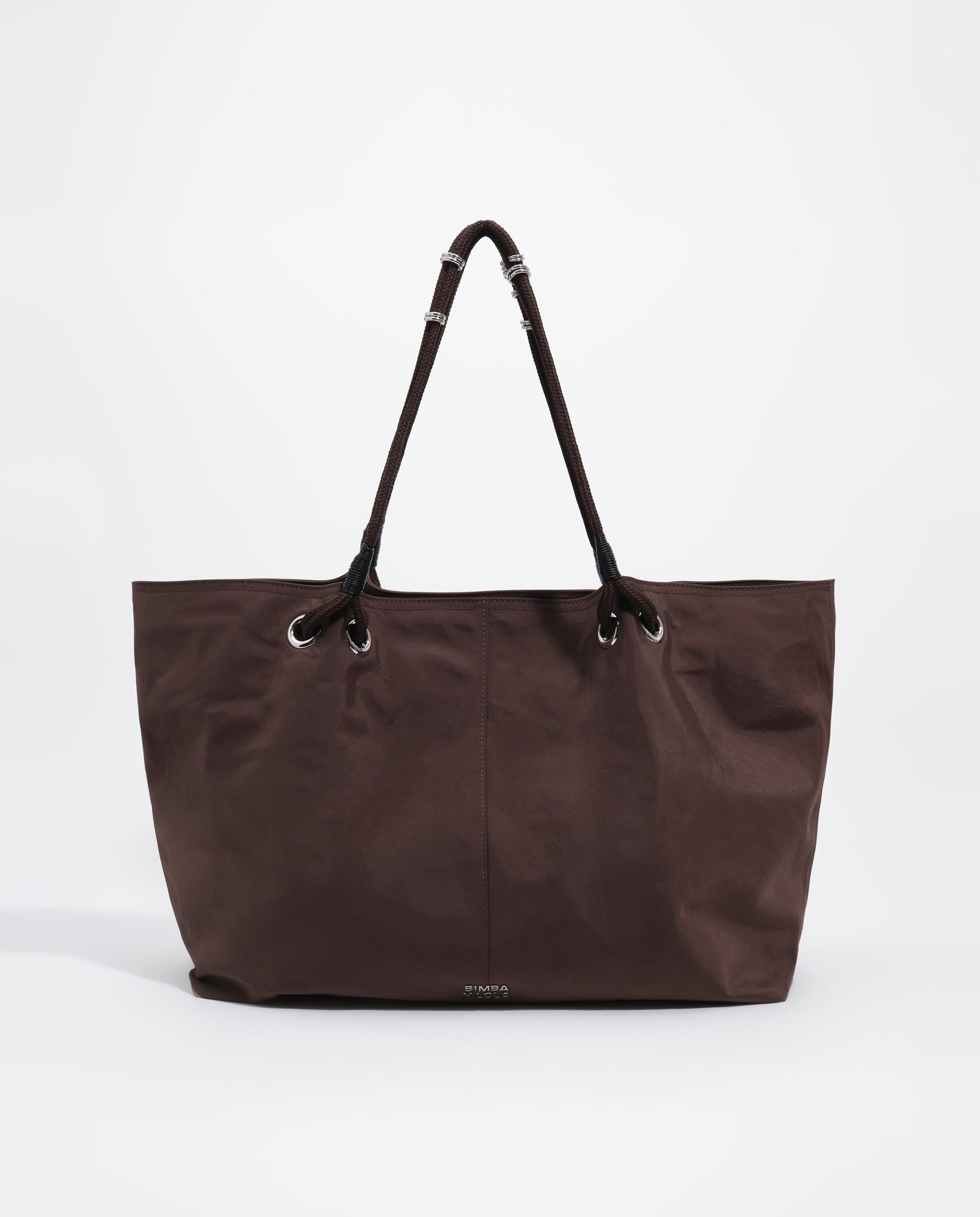 Bolso de hombro de mujer shopper maxi - Bimba y Lola - Marrón Marrón-1