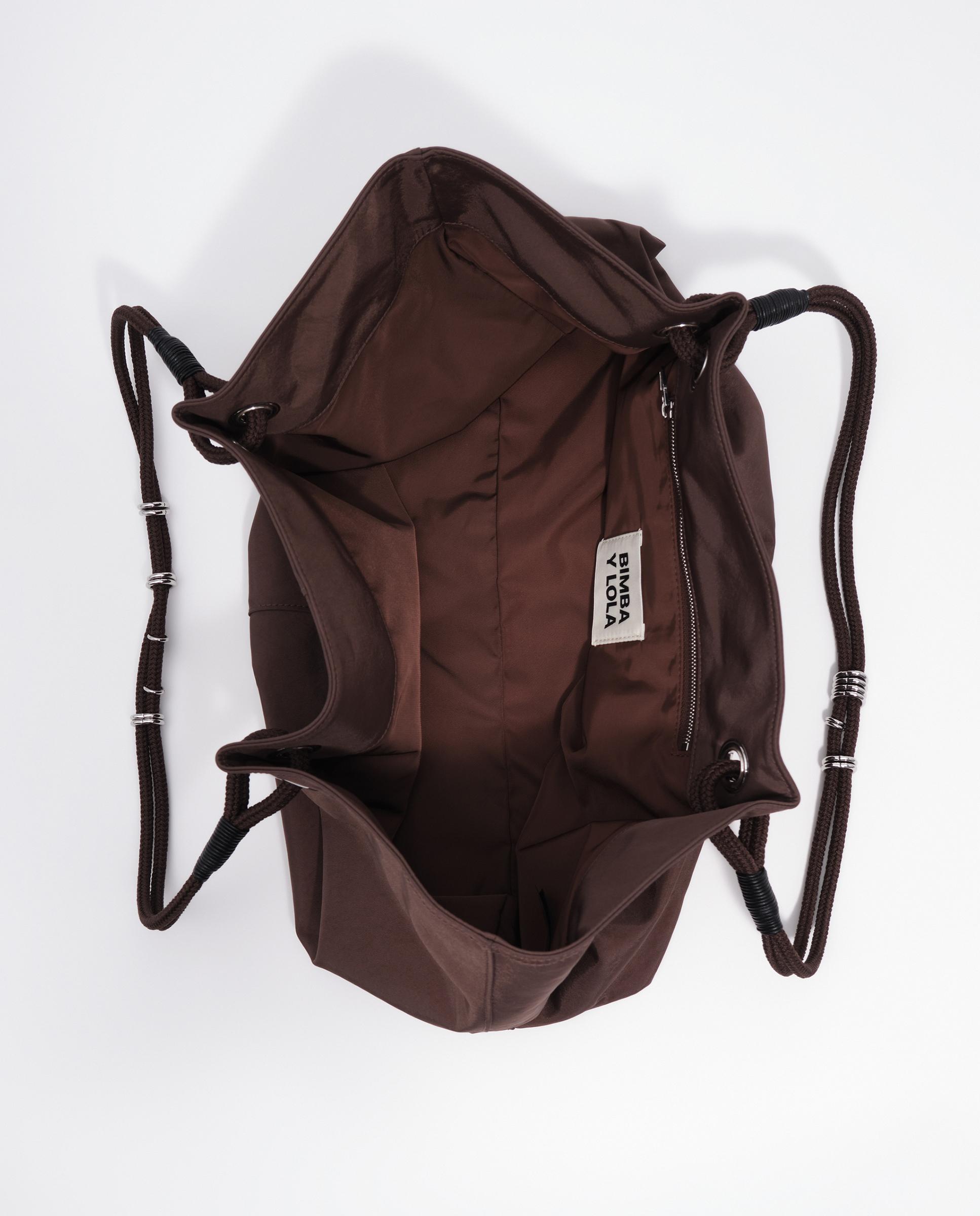 Bolso de hombro de mujer shopper maxi - Bimba y Lola - Marrón Marrón-2