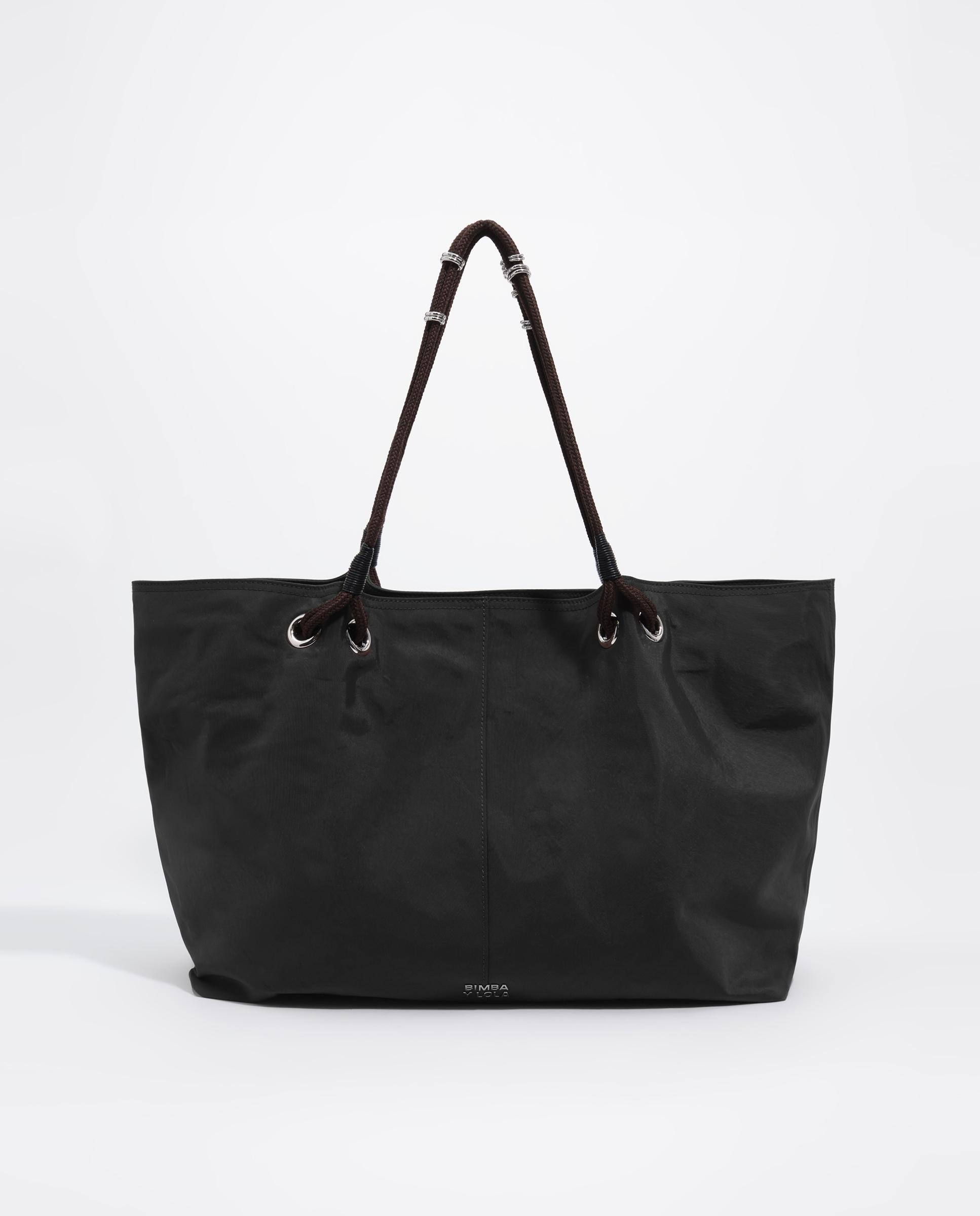 Bolso de hombro de mujer shopper maxi - Bimba y Lola - Negro Negro-1