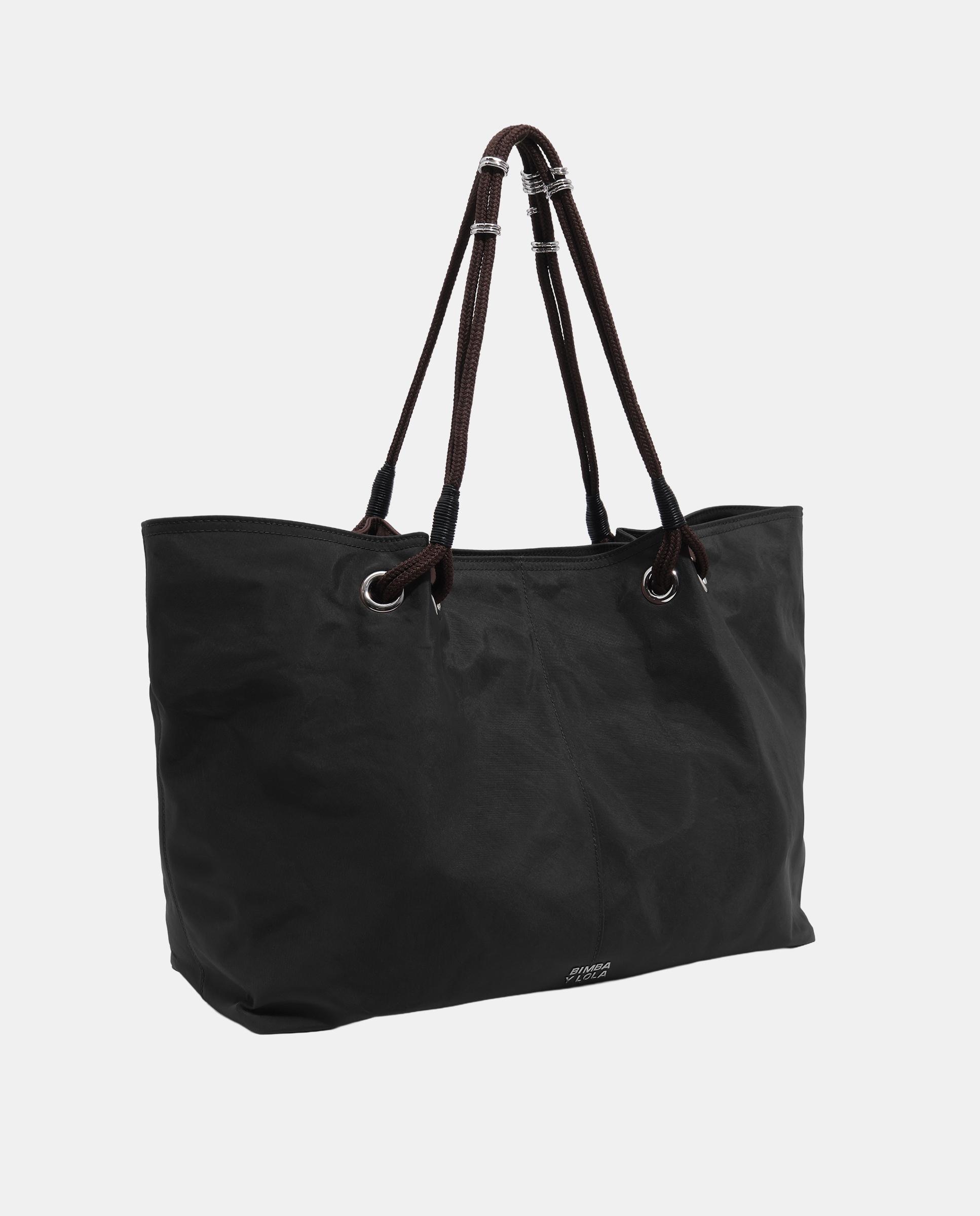Bolso de hombro de mujer shopper maxi - Bimba y Lola - Negro Negro-3