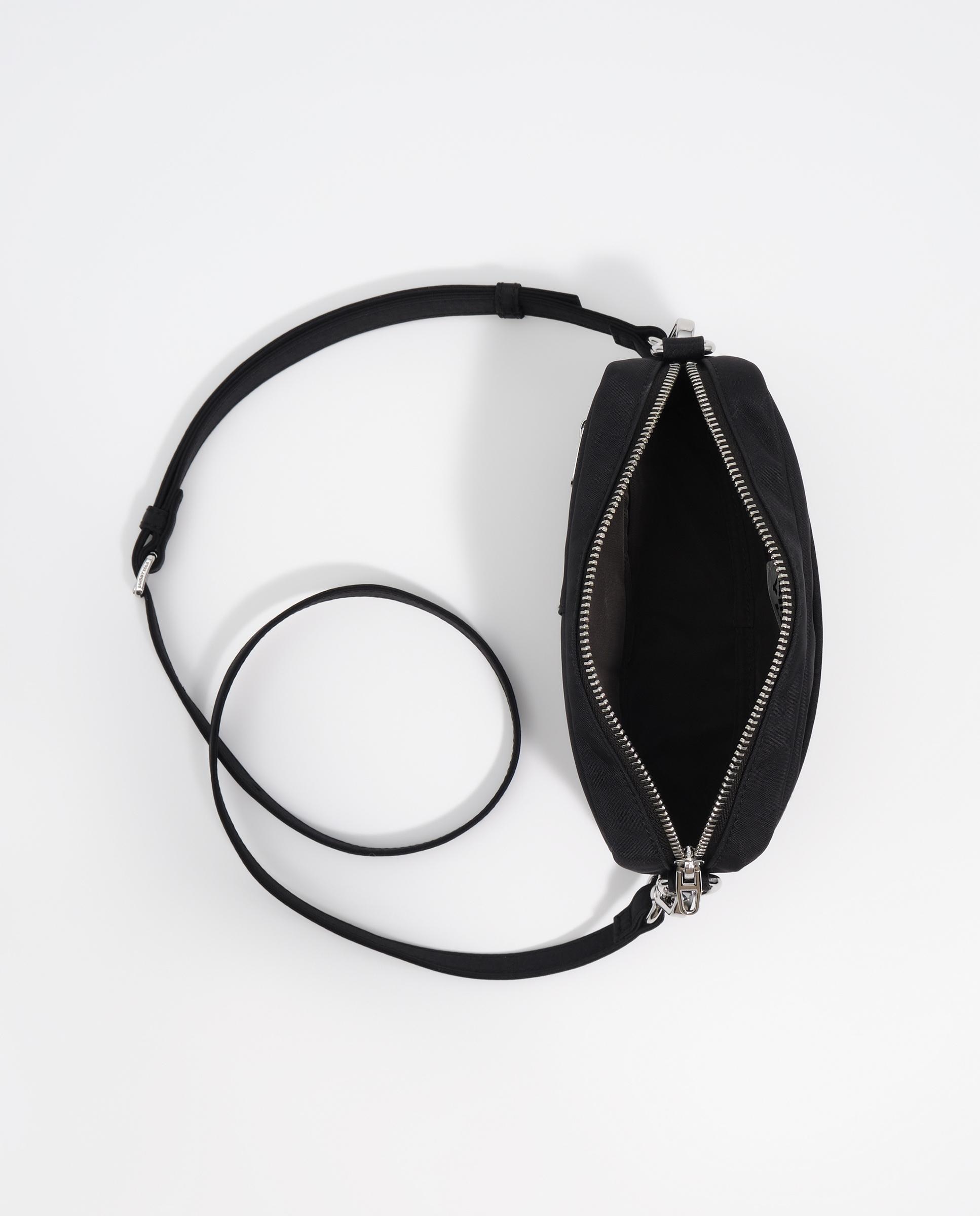 Bolso bandolera pequeño en nylon con cierre cremallera - Bimba y Lola - Negro Negro-4