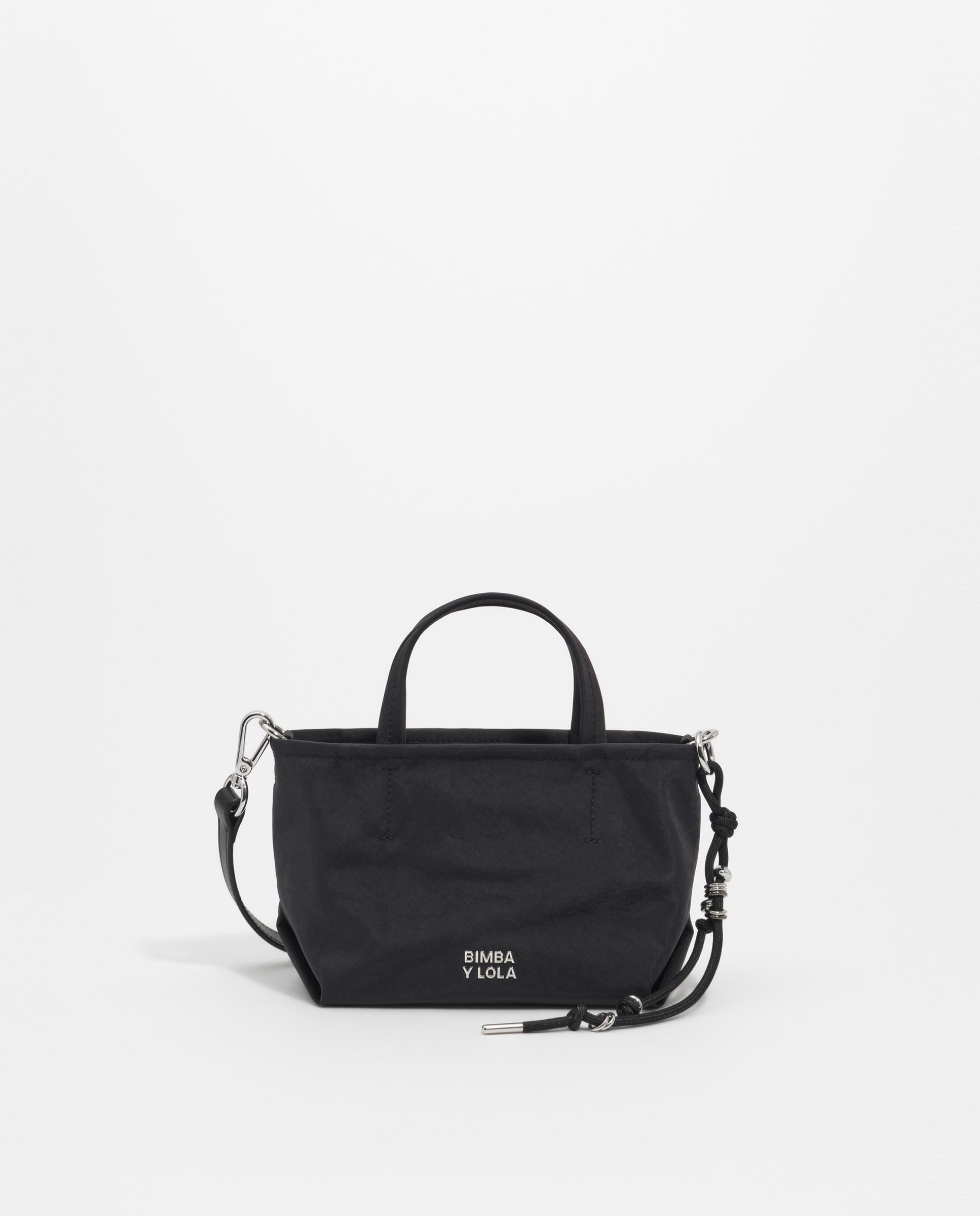 Bolso pequeño en nylon con asa de mano - Bimba y Lola - Negro Negro-1