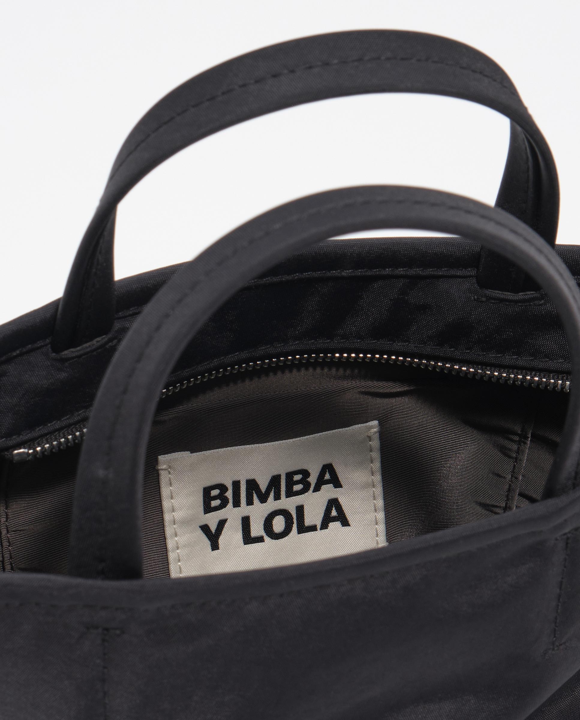 Bolso pequeño en nylon con asa de mano - Bimba y Lola - Negro Negro-4