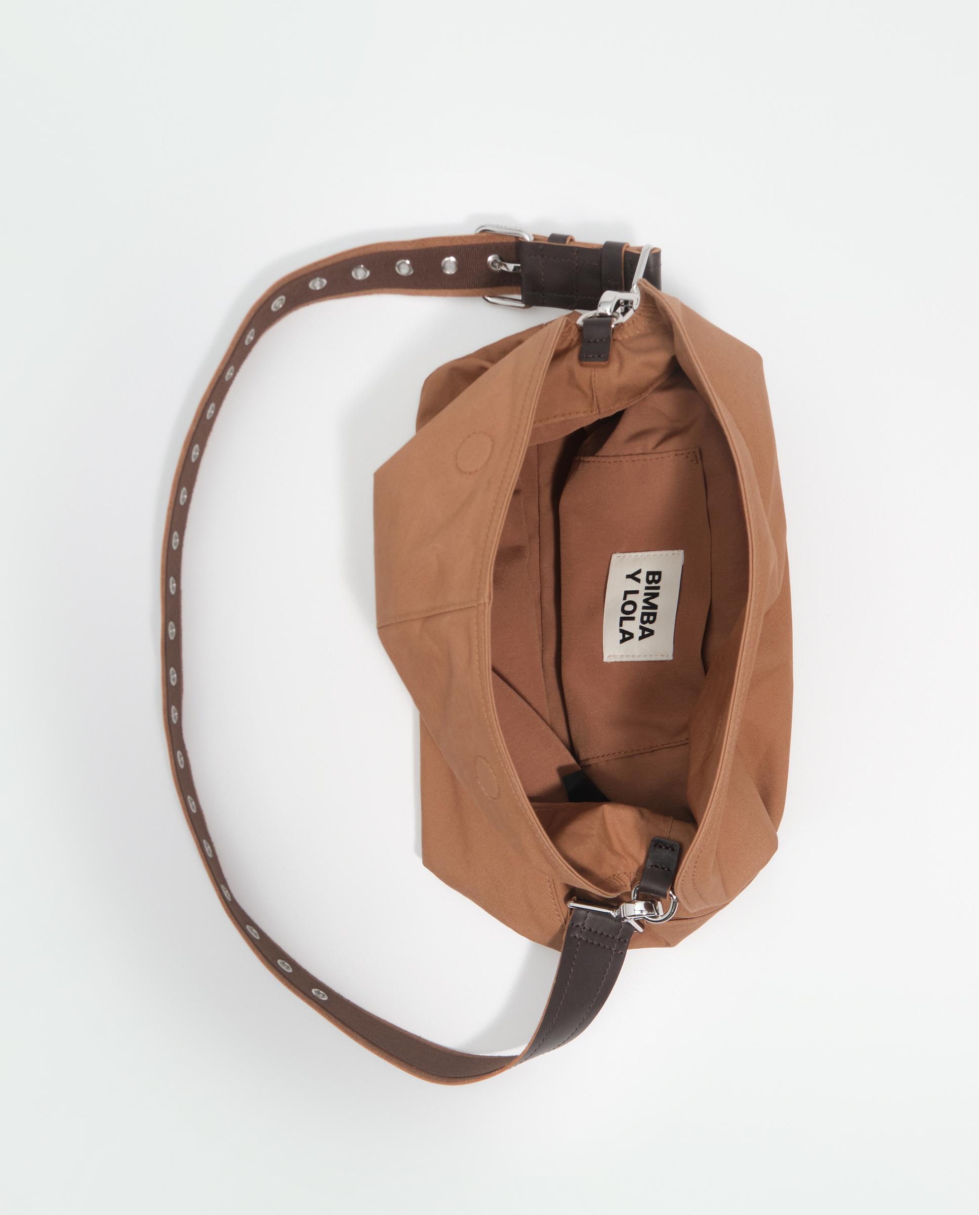 Bandolera de mujer hobo grande algodón - Bimba y Lola - Marrón Marrón-3