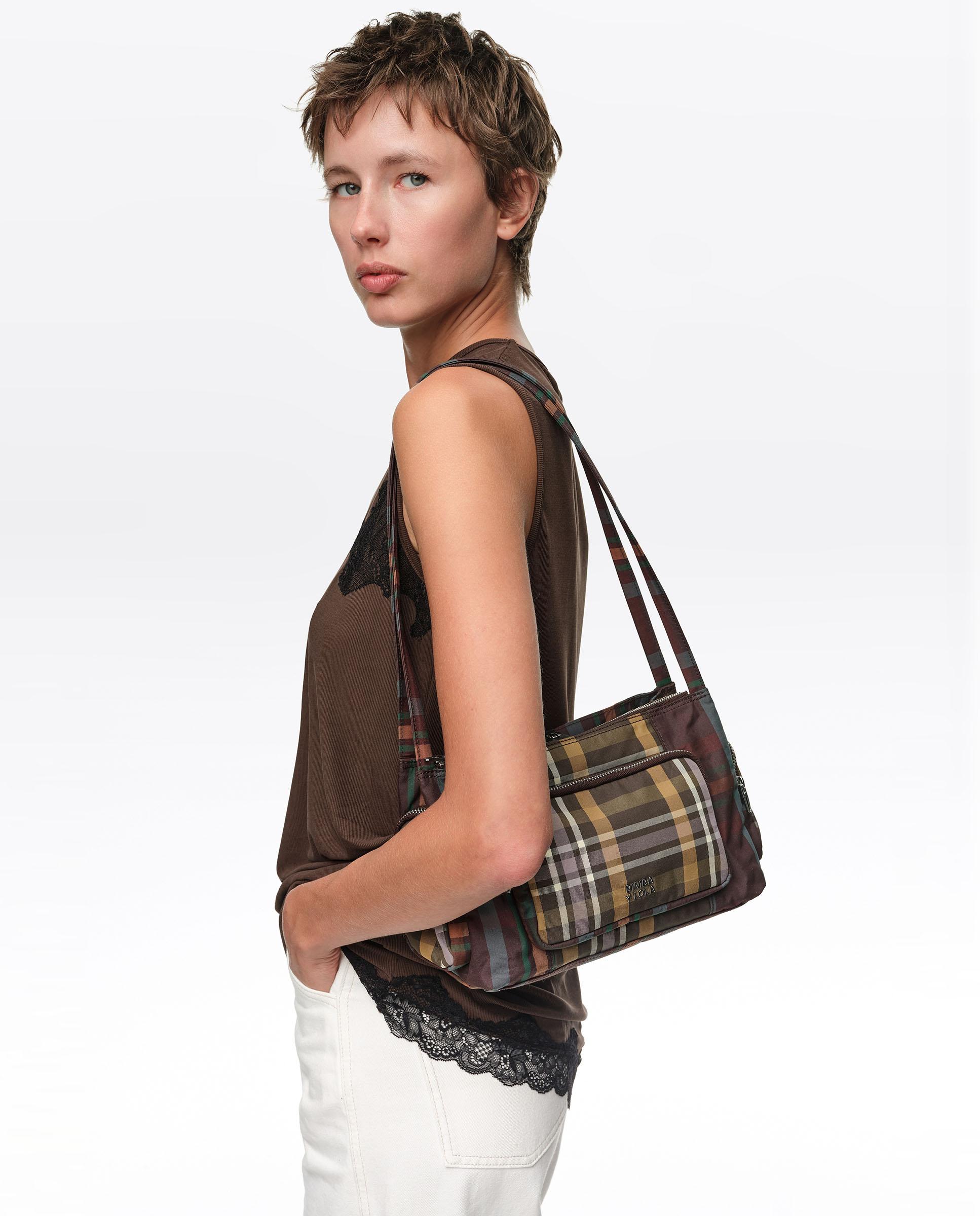 Bolso de hombro grande con cierre metálico - Bimba y Lola - Verde Verde-2