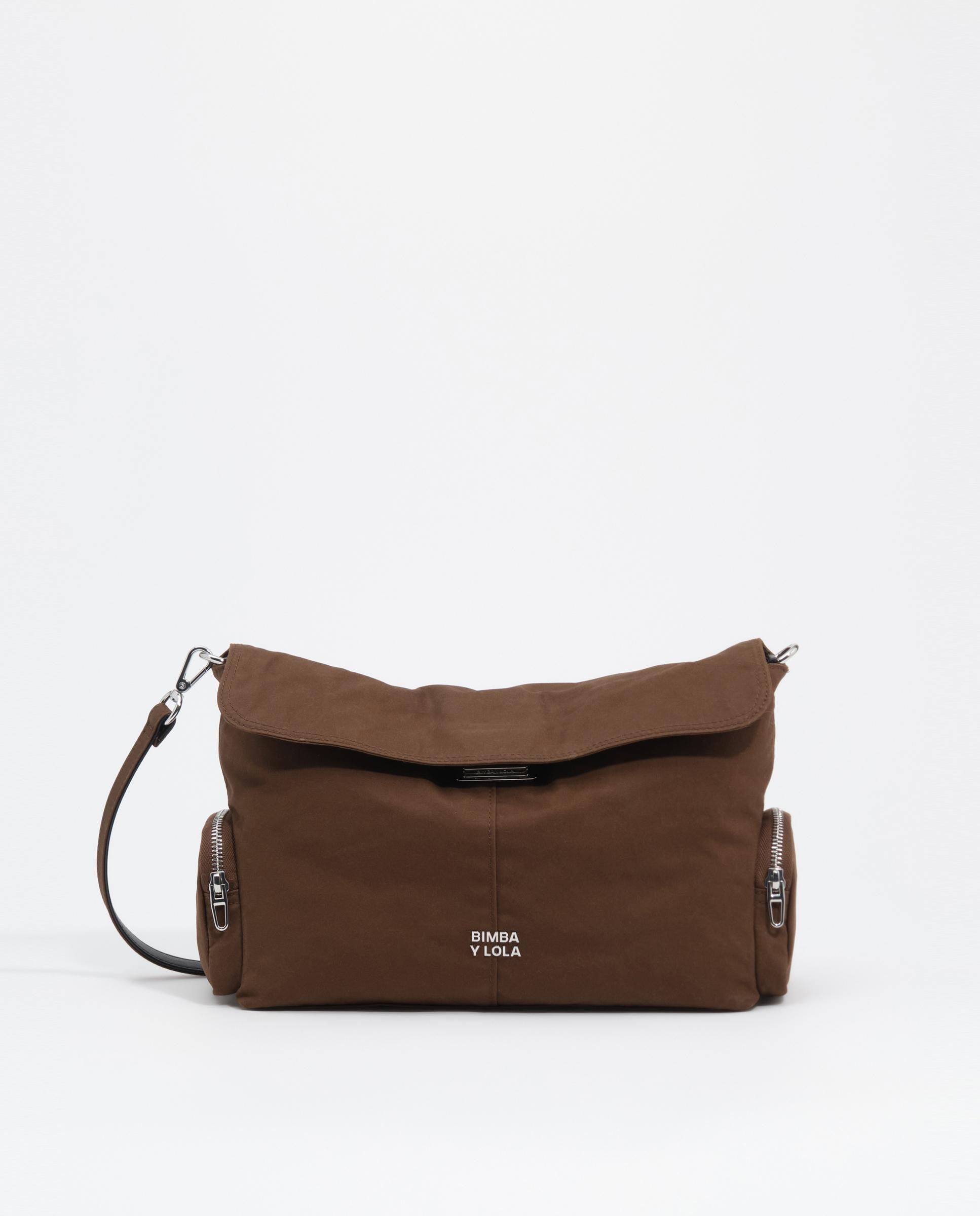 Bandolera de mujer pocket de solapa grande - Bimba y Lola - Kaki Kaki-1