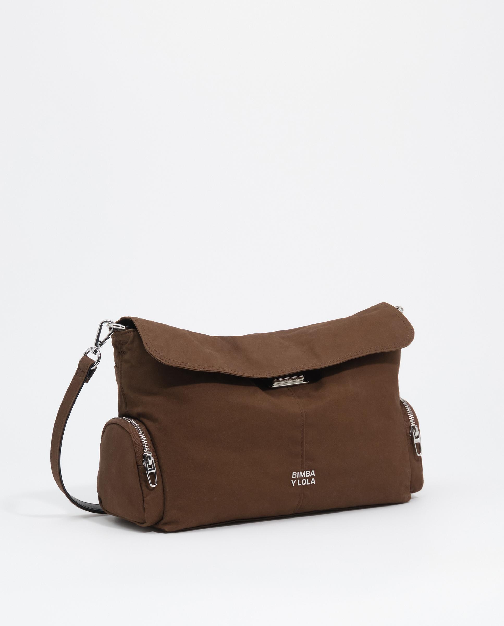 Bandolera de mujer pocket de solapa grande - Bimba y Lola - Kaki Kaki-3