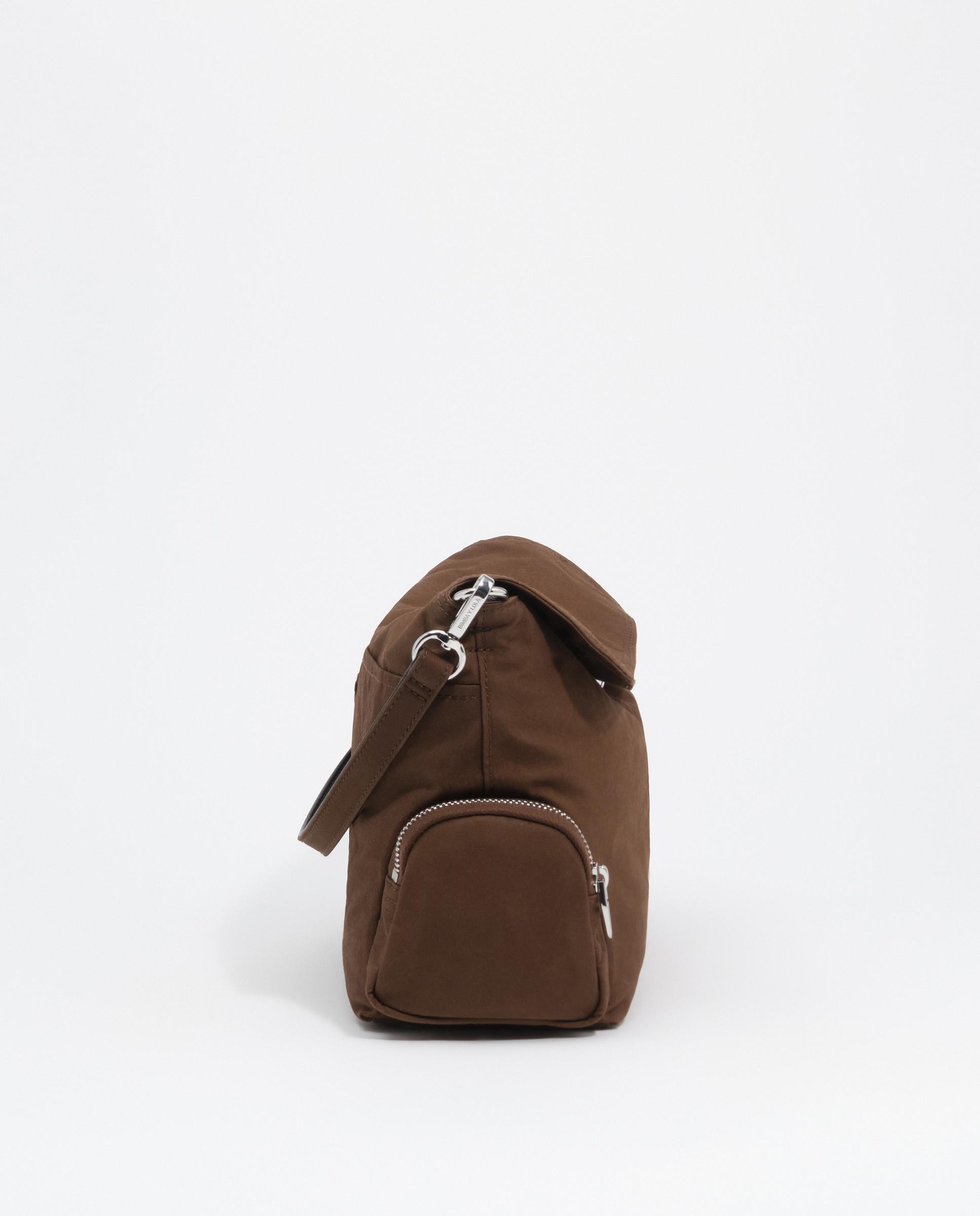 Bandolera de mujer pocket de solapa grande - Bimba y Lola - Kaki Kaki-2