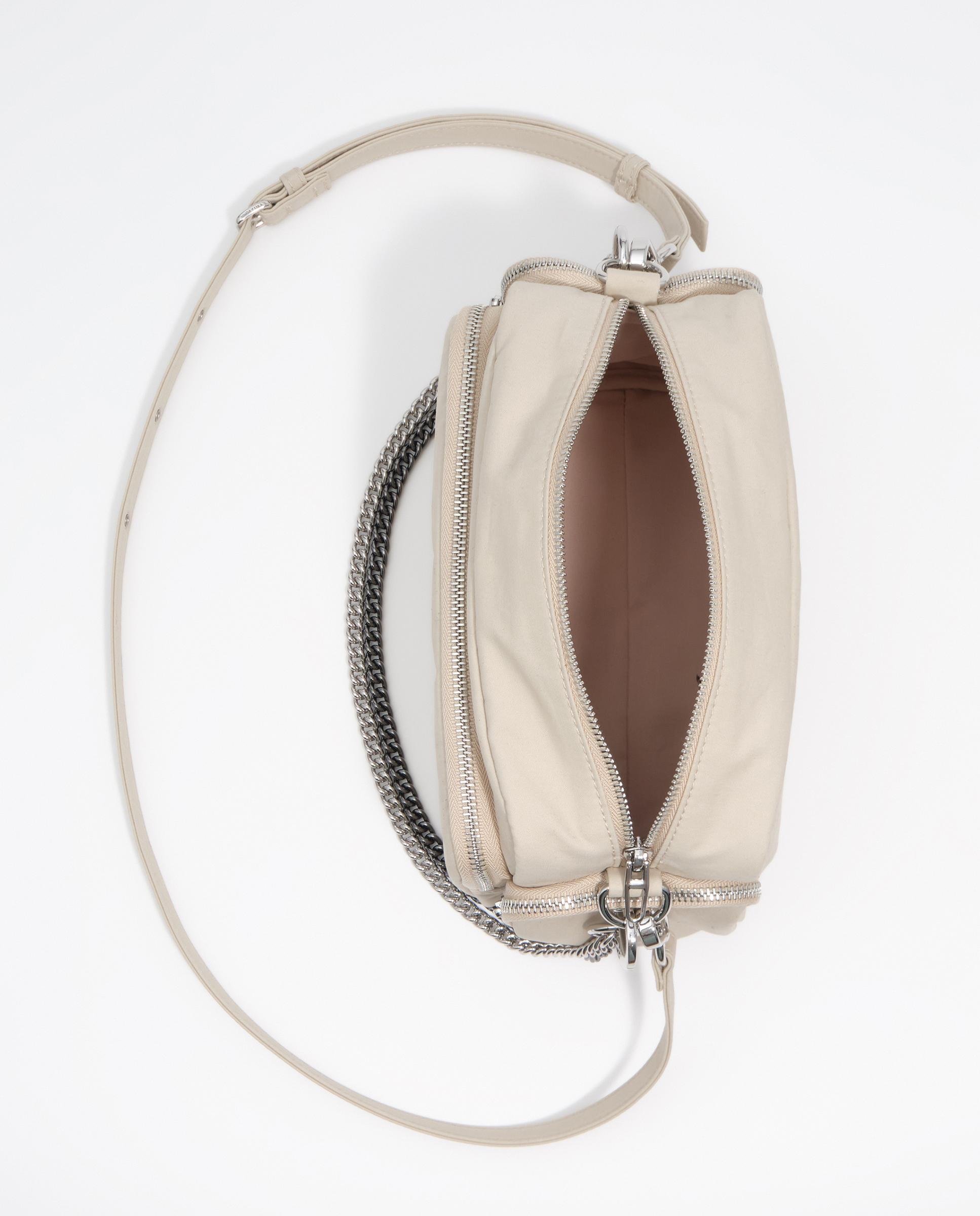 Bandolera de mujer de mujer grande de algodón con cierre cremallera - Bimba y Lola - Gris Piedra Gris Piedra-3