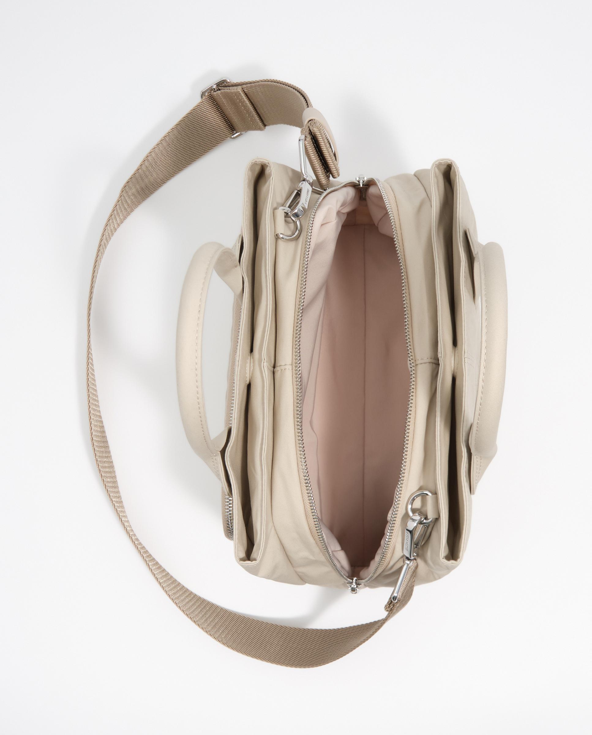Bolso de mano grande de algodón con acabados metálicos - Bimba y Lola - Gris Piedra Gris Piedra-3