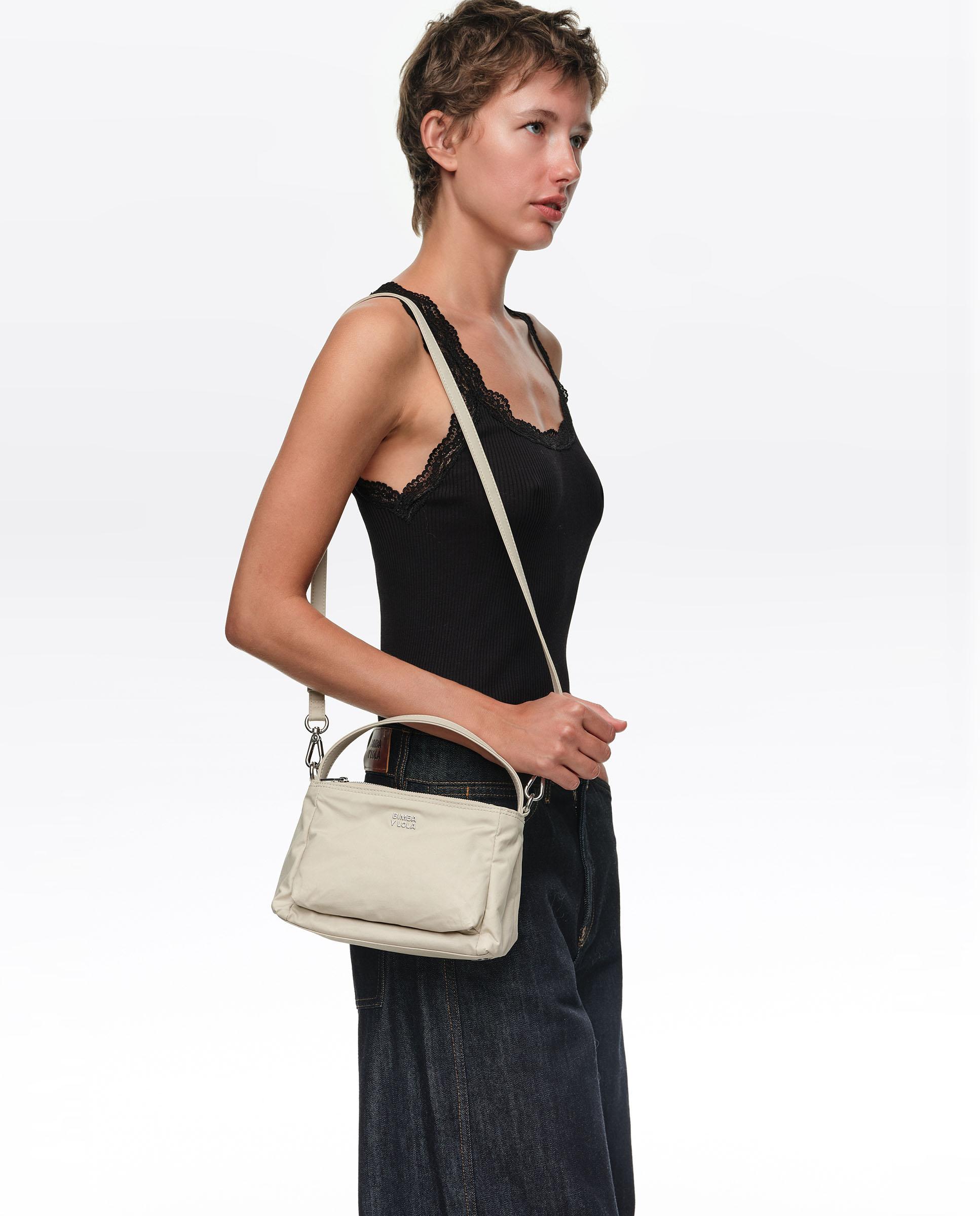 Bolso de mano chihuahua mini de algodón - Bimba y Lola - Gris Piedra Gris Piedra-2