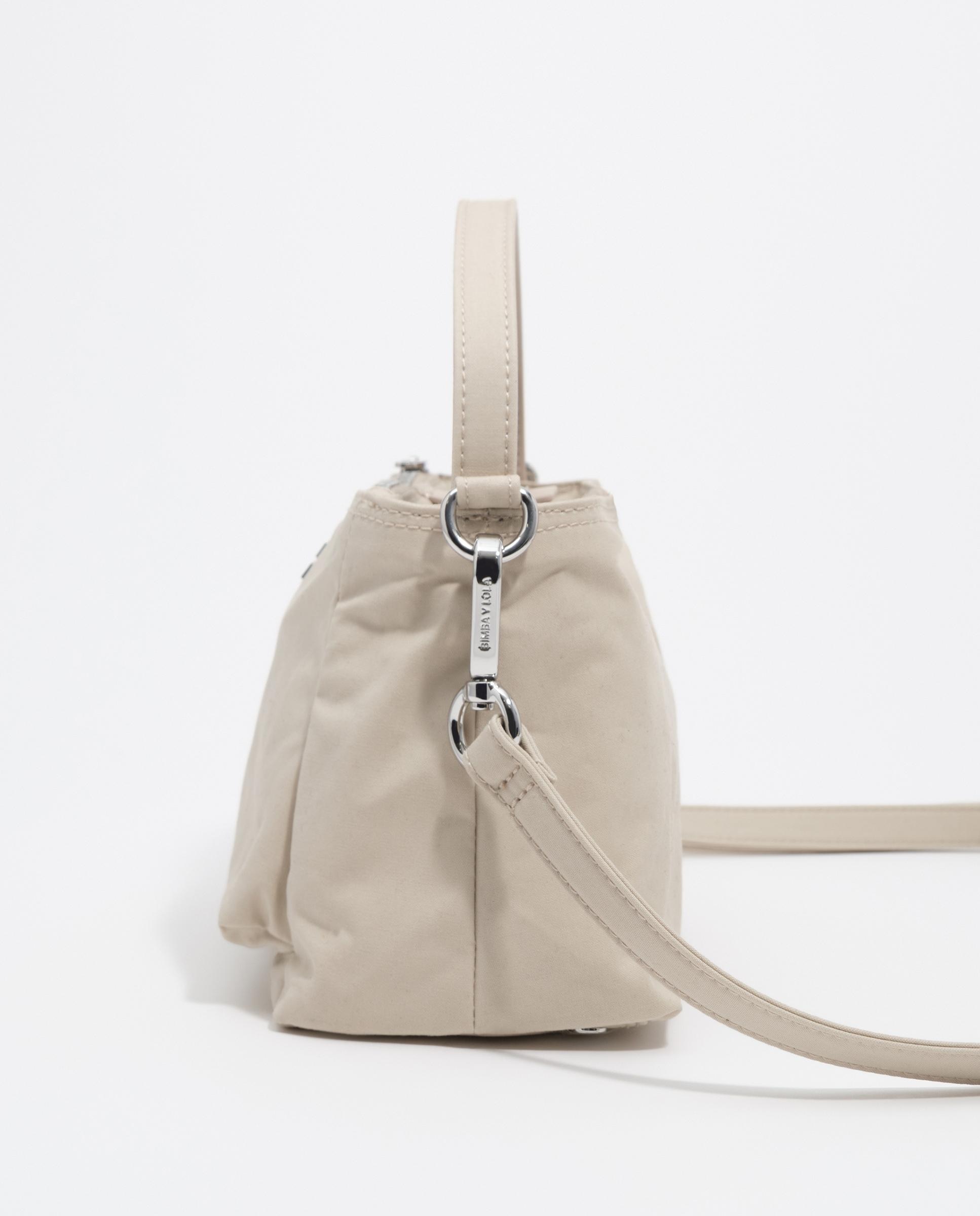 Bolso de mano chihuahua mini de algodón - Bimba y Lola - Gris Piedra Gris Piedra-5