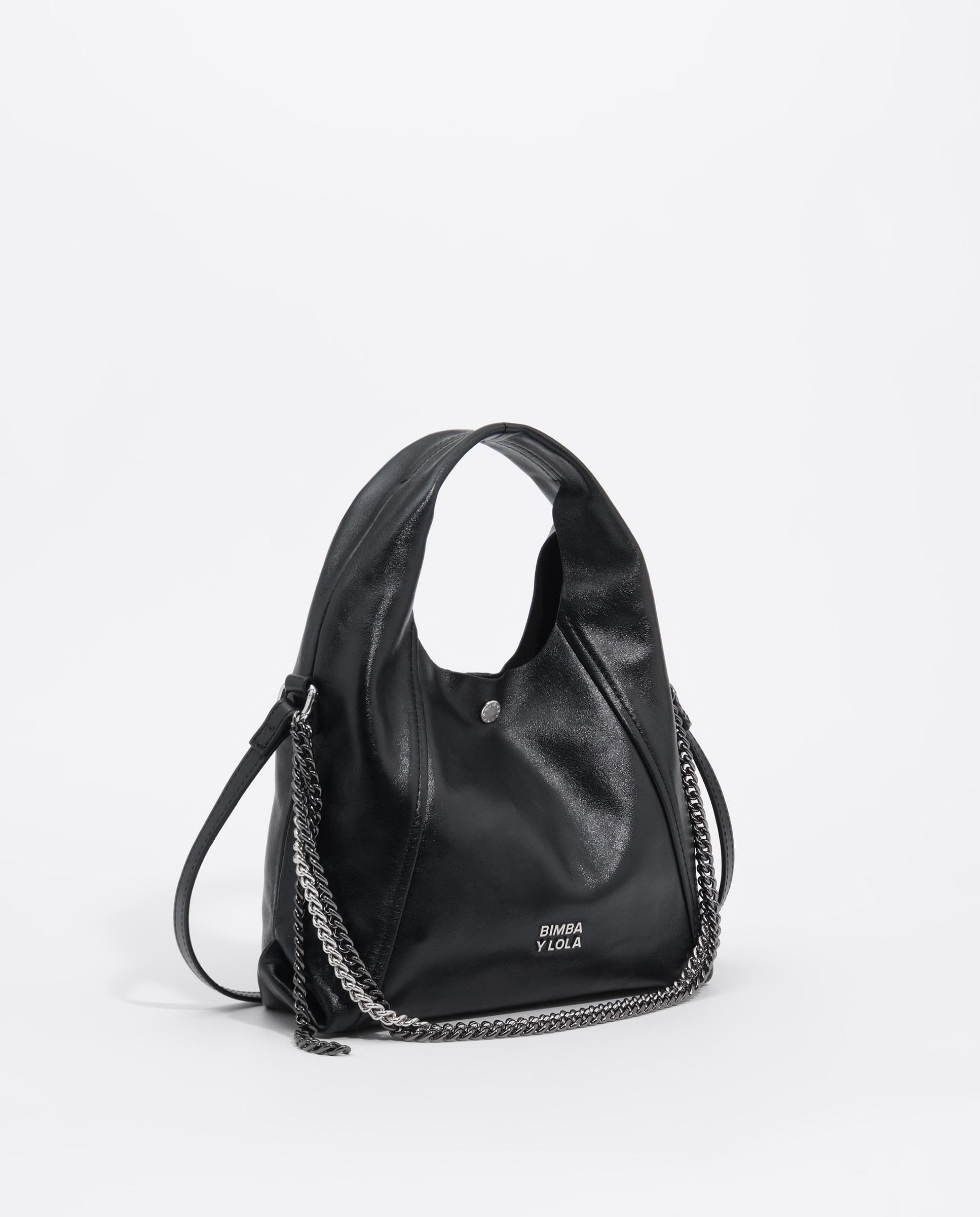 Bolso de mano de mujer paper pequeño piel - Bimba y Lola - Negro Negro-3