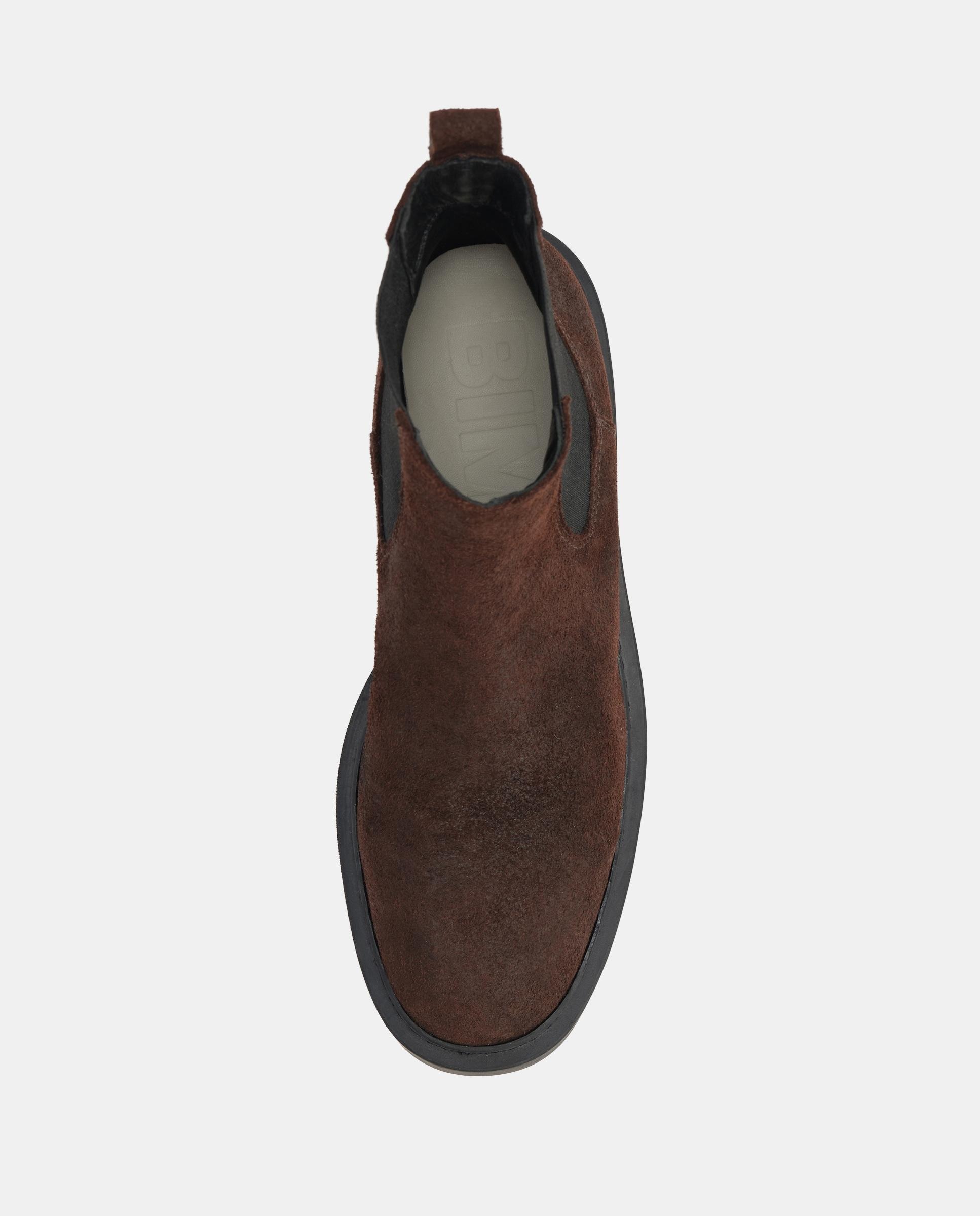 Botines de mujer piel engrasada - Bimba y Lola - Marrón oscuro Marrón oscuro-2