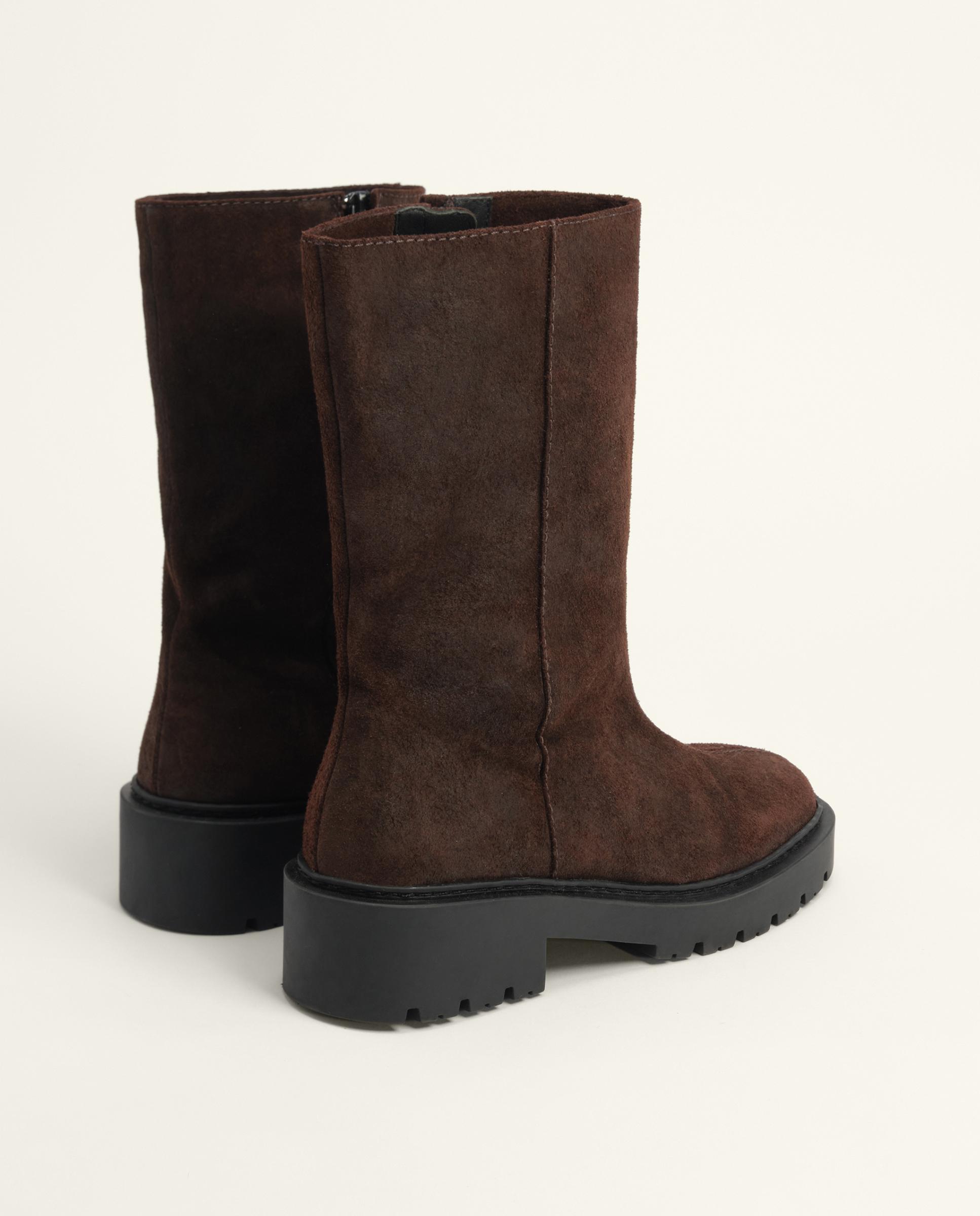 Imagen 3 de Botines de mujer piel engrasada - Bimba y Lola - Marrón oscuro Marrón oscuro