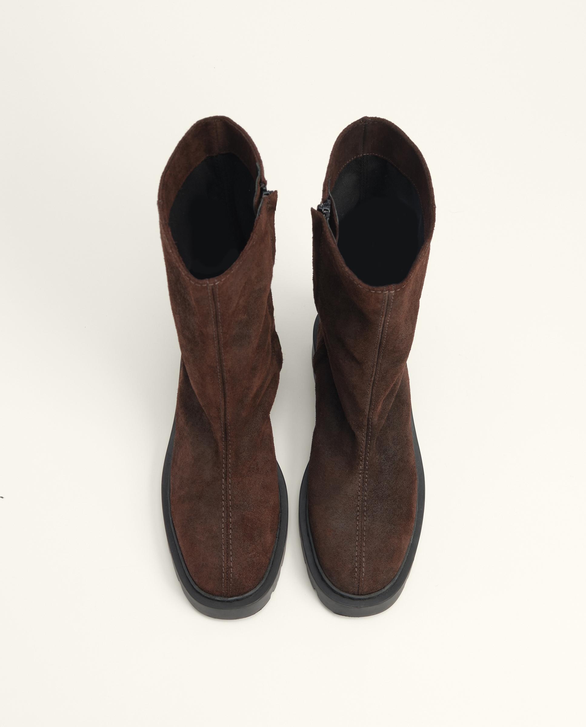 Imagen 5 de Botines de mujer piel engrasada - Bimba y Lola - Marrón oscuro Marrón oscuro