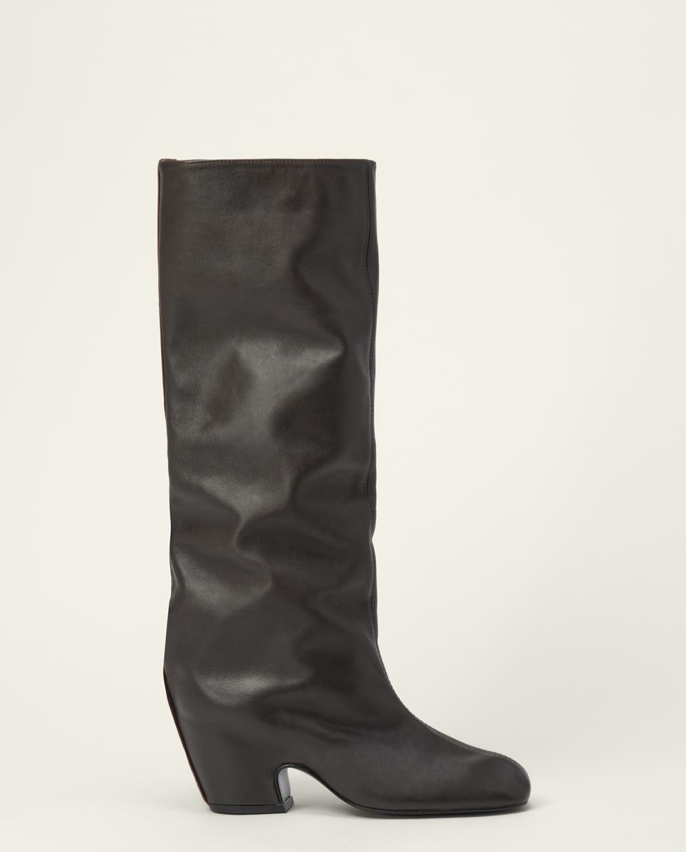 Imagen 1 de Botas de mujer alta tacón piel - Bimba y Lola - Marrón oscuro Marrón oscuro