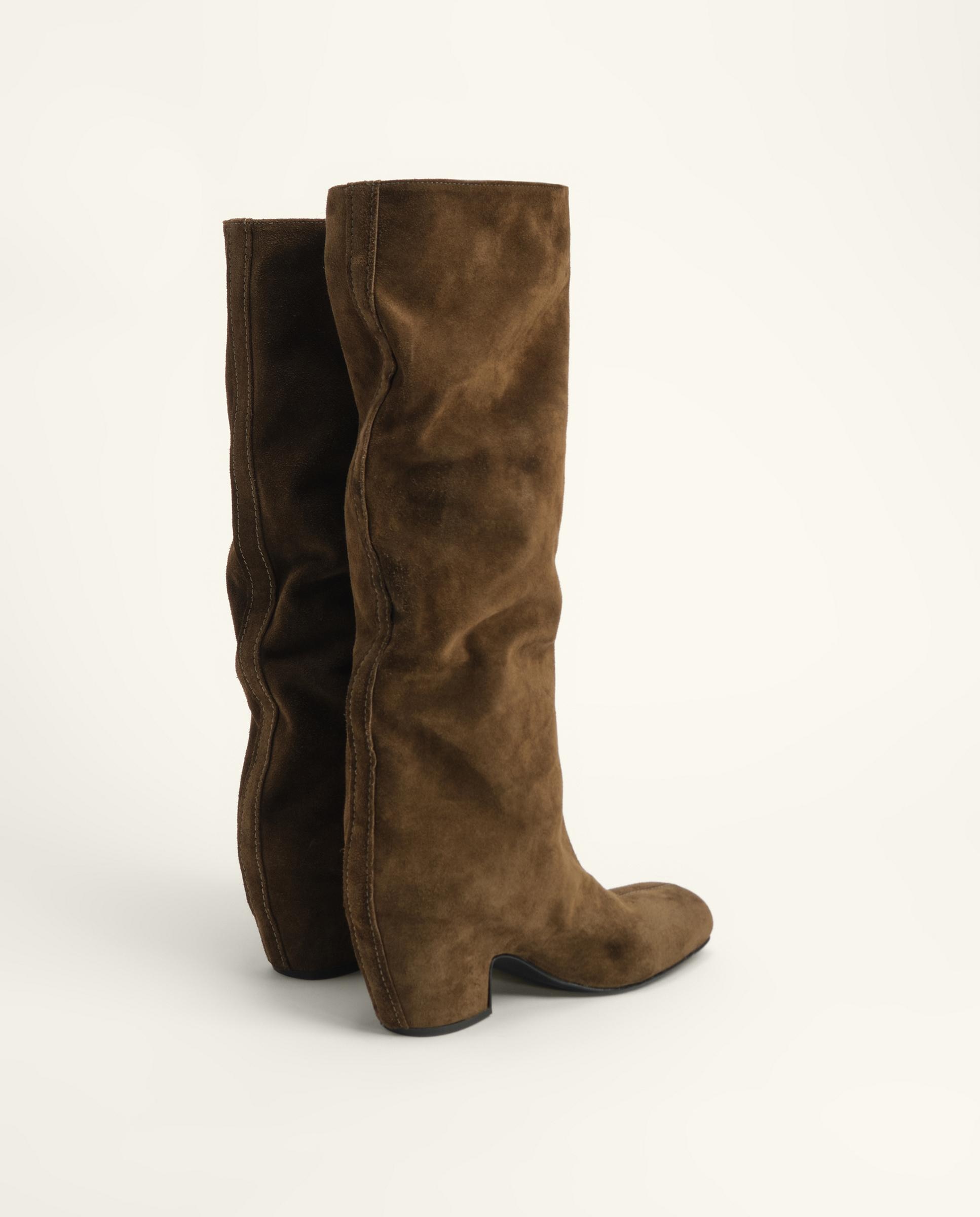 Imagen 3 de Botas de mujer alta tacón serraje - Bimba y Lola - Verde oscuro Verde oscuro