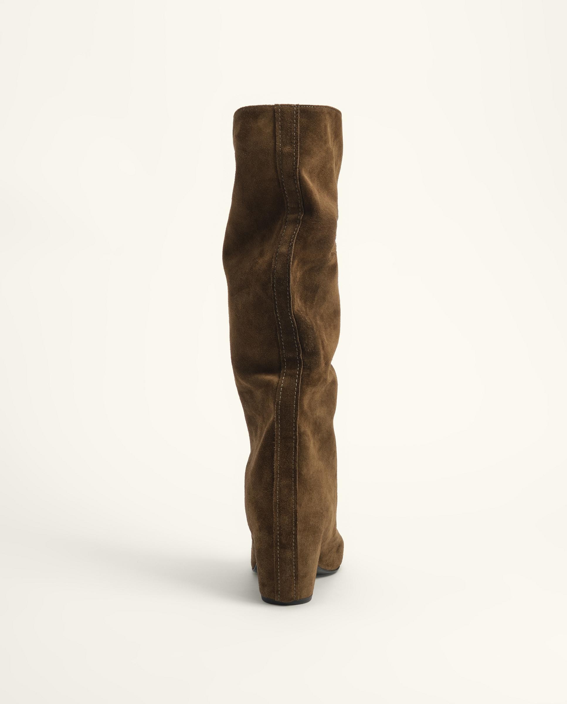 Imagen 4 de Botas de mujer alta tacón serraje - Bimba y Lola - Verde oscuro Verde oscuro