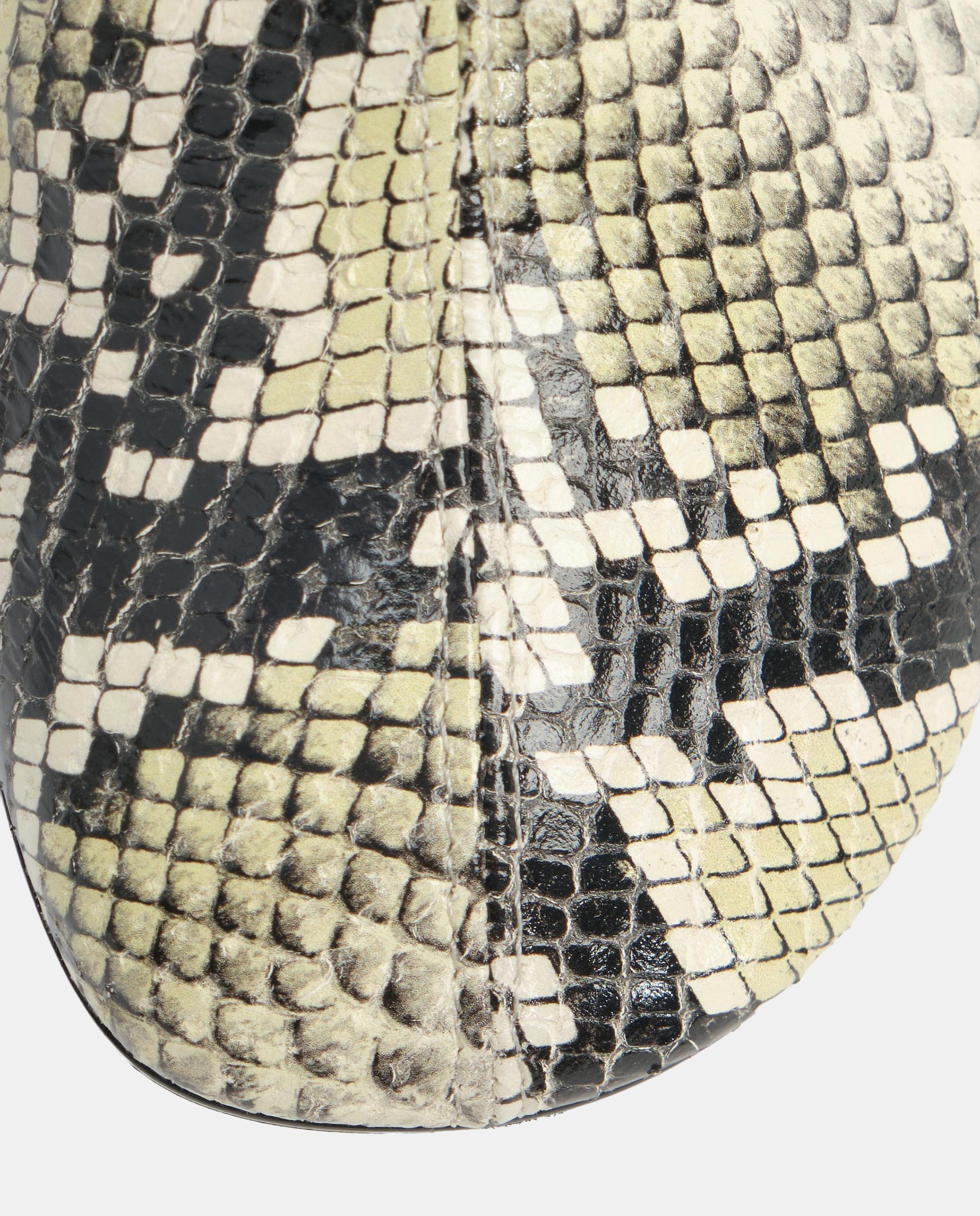 Botines de mujer tacón piel print serpiente - Bimba y Lola - Marfil Marfil-4