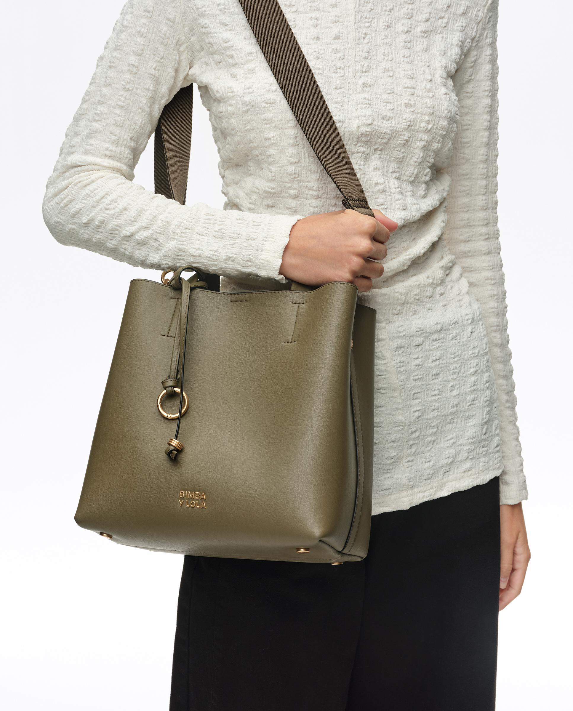Bolso de mano de mujer chihuahua grande piel - Bimba y Lola - Verde Verde-2