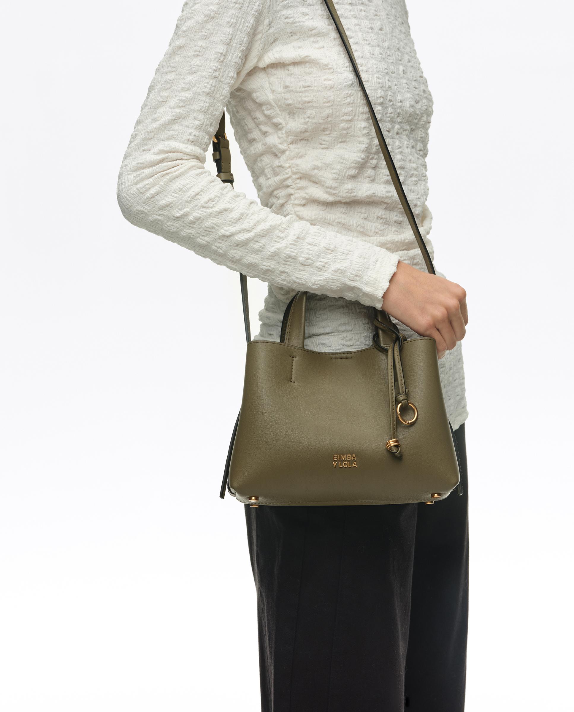 Bolso de mano de mujer tote chihuahua pequeño piel - Bimba y Lola - Verde Verde-2