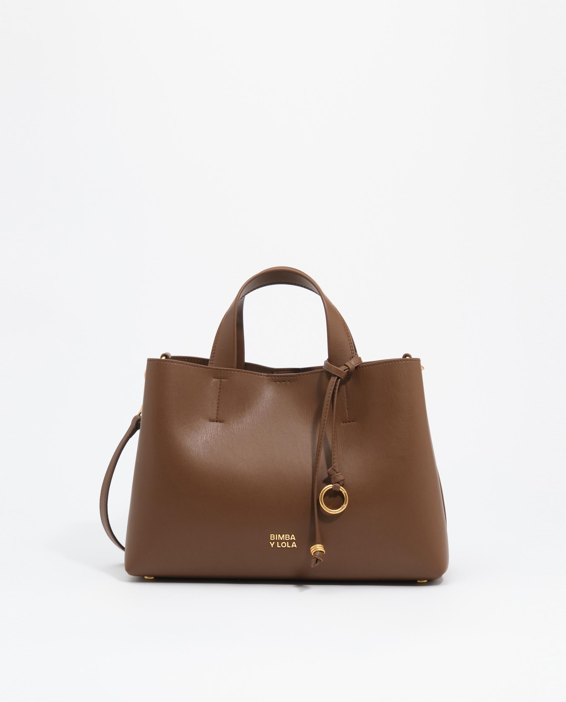 Imagen 0 de Bolso de mano de mujer tote chihuahua grande piel Marrón