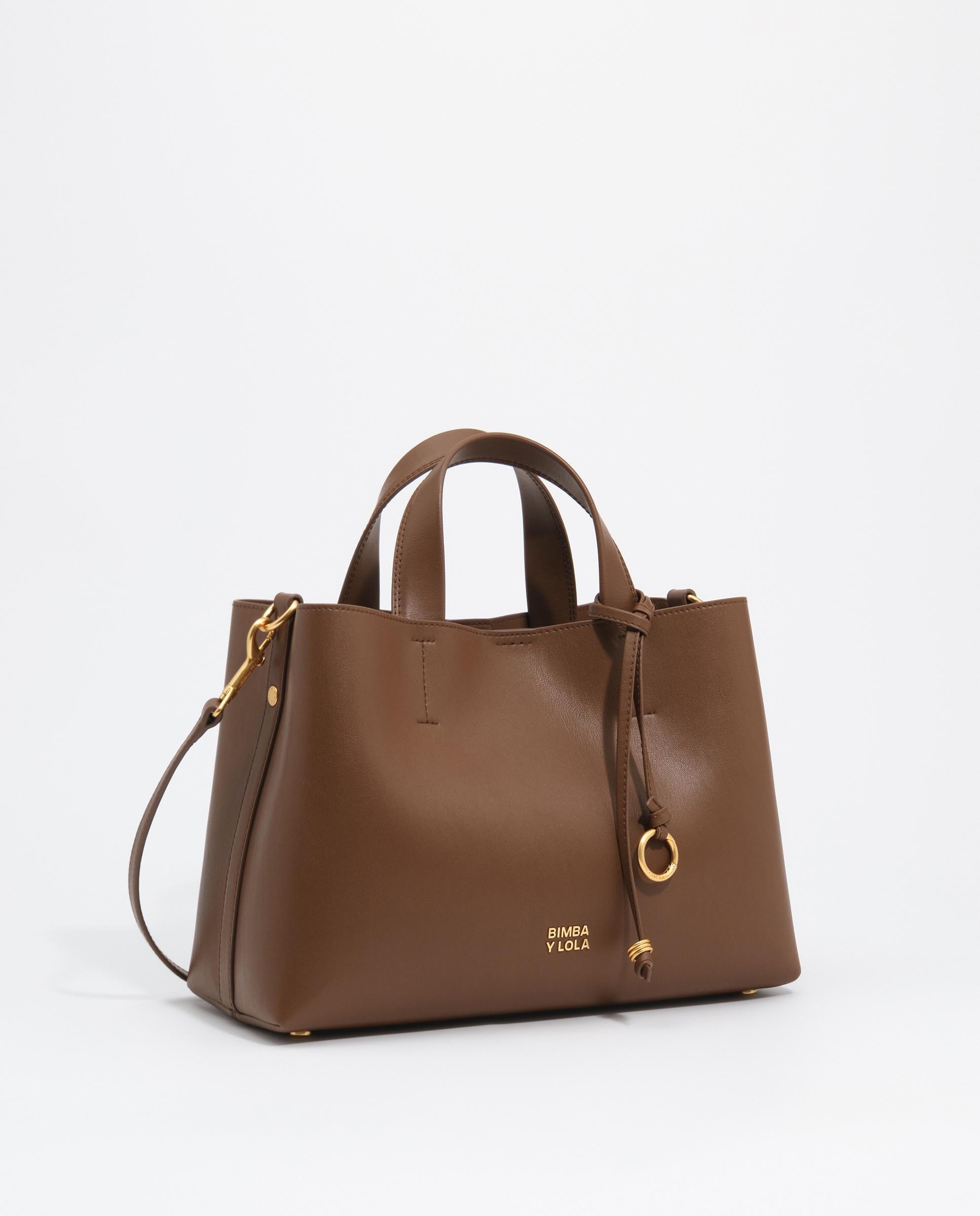 Bolso de mano de mujer tote chihuahua grande piel - Bimba y Lola - Marrón Marrón-3