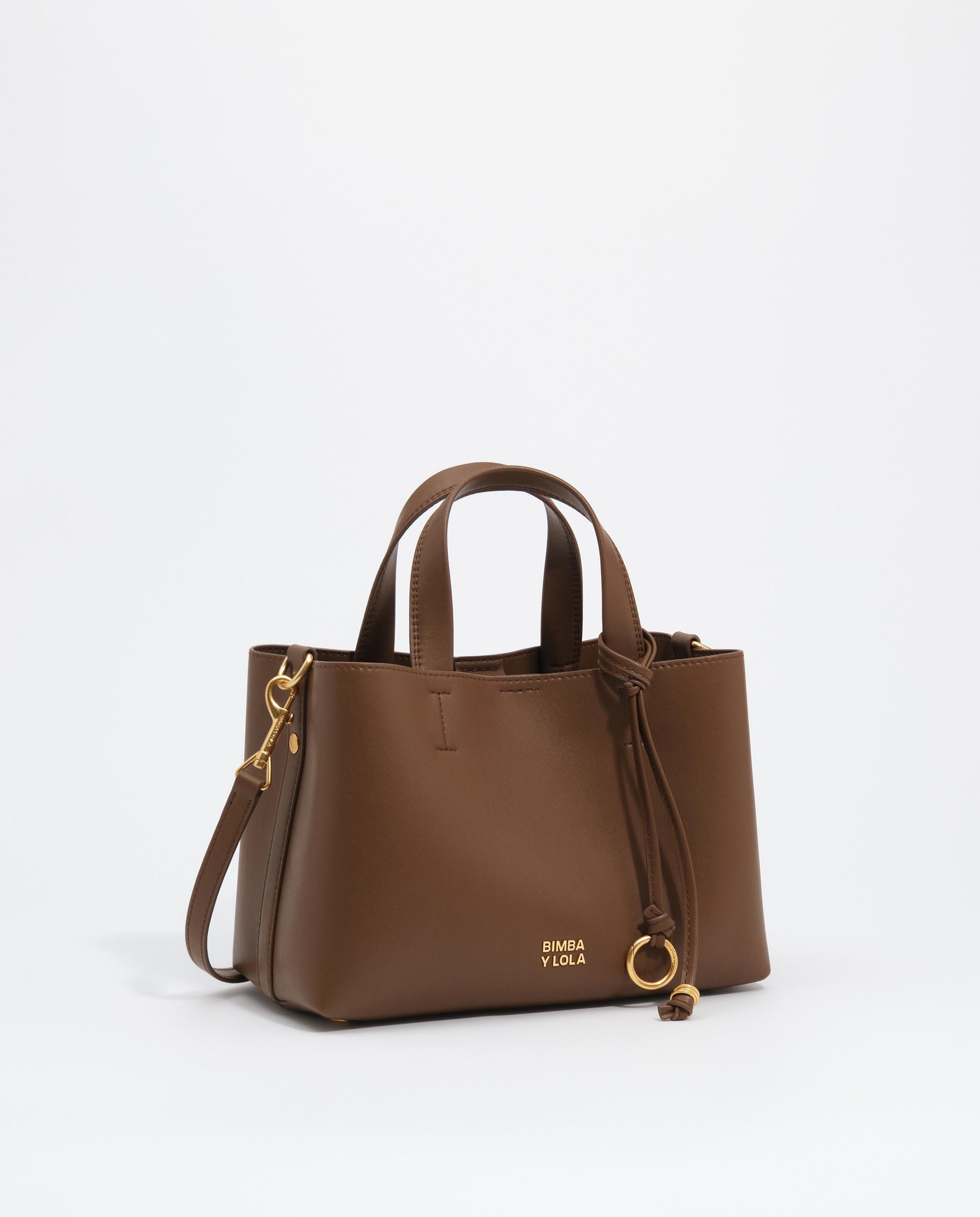 Bolso de mano de mujer tote chihuahua mediano piel - Bimba y Lola - Marrón Marrón-3